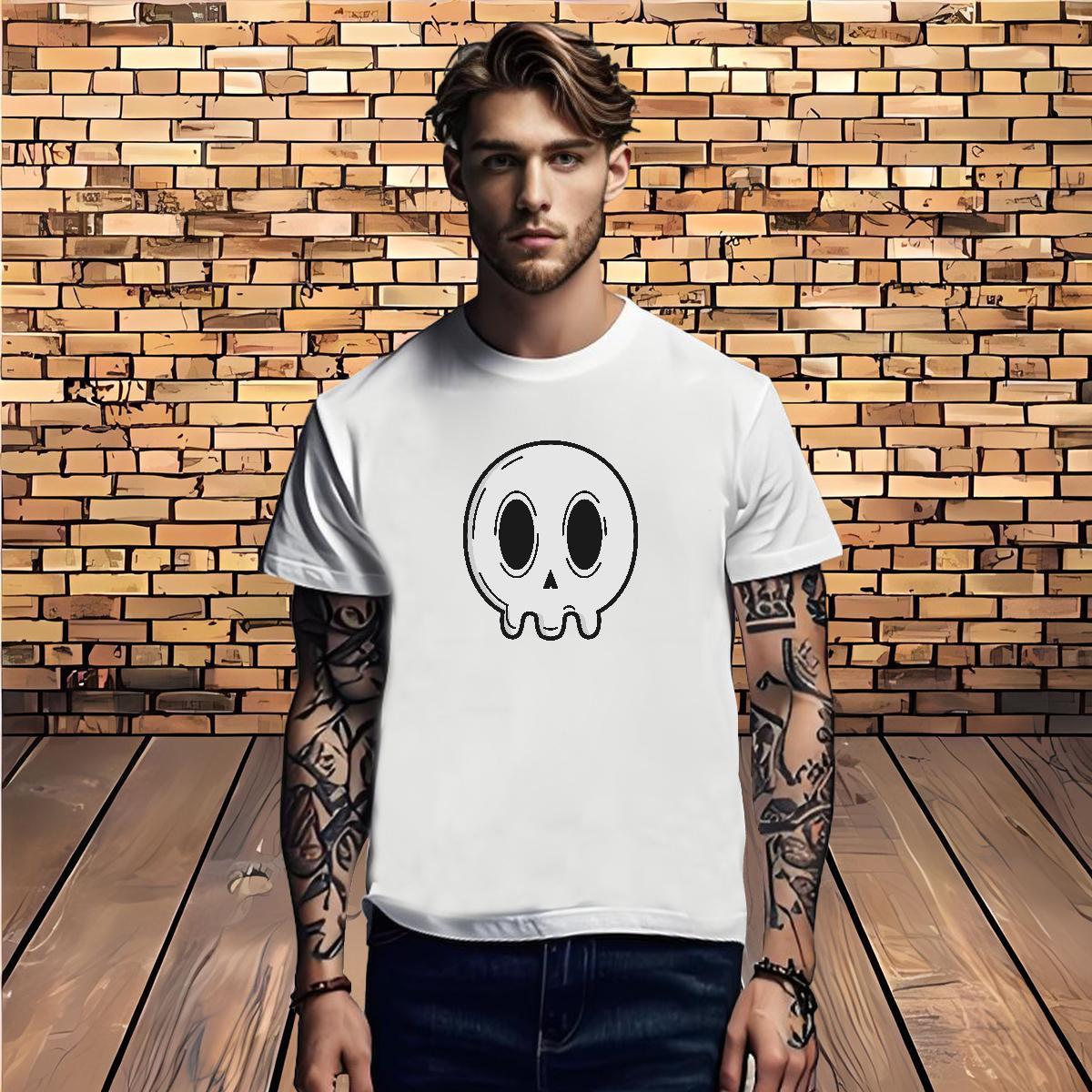 Popular T-Shirts 100% Cotton 230g skull Anime Printing Street Plus Size Cartoon Breathable Crew Neck Men Tees Brand Clothings