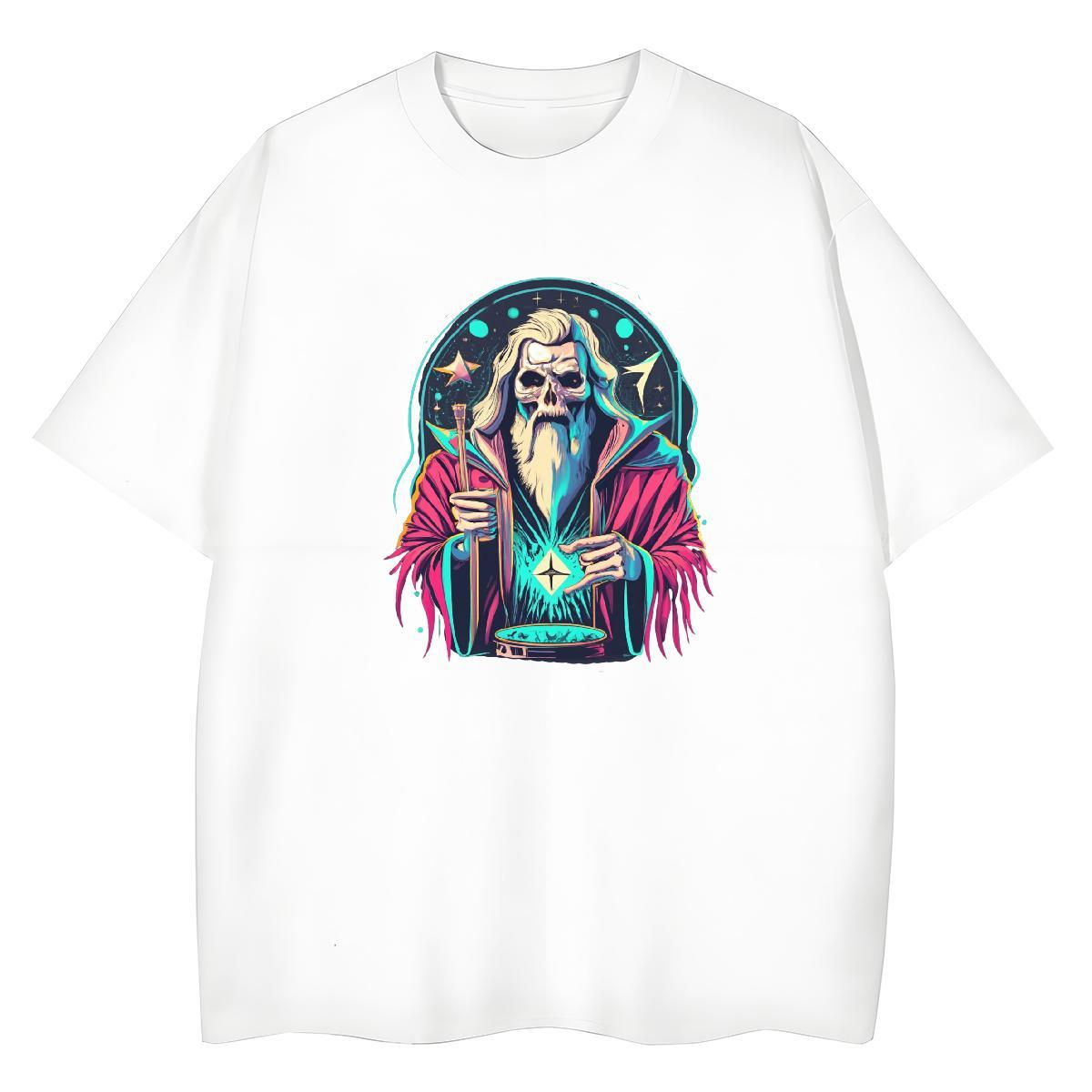 High Quality T Shirt For Man 230g Cotton skull Beach Customized Short Sleeve O-Neck Men Tees Designer Tee Shirt