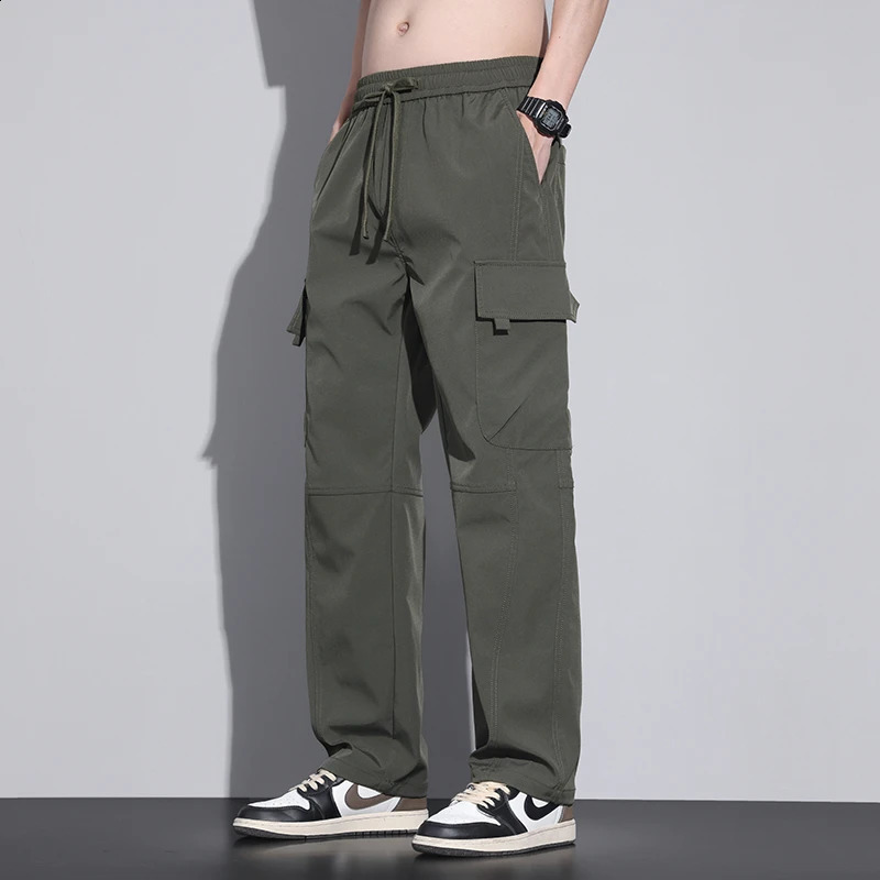 Work pants mens summer loose straight leg American sports youth casual 240823