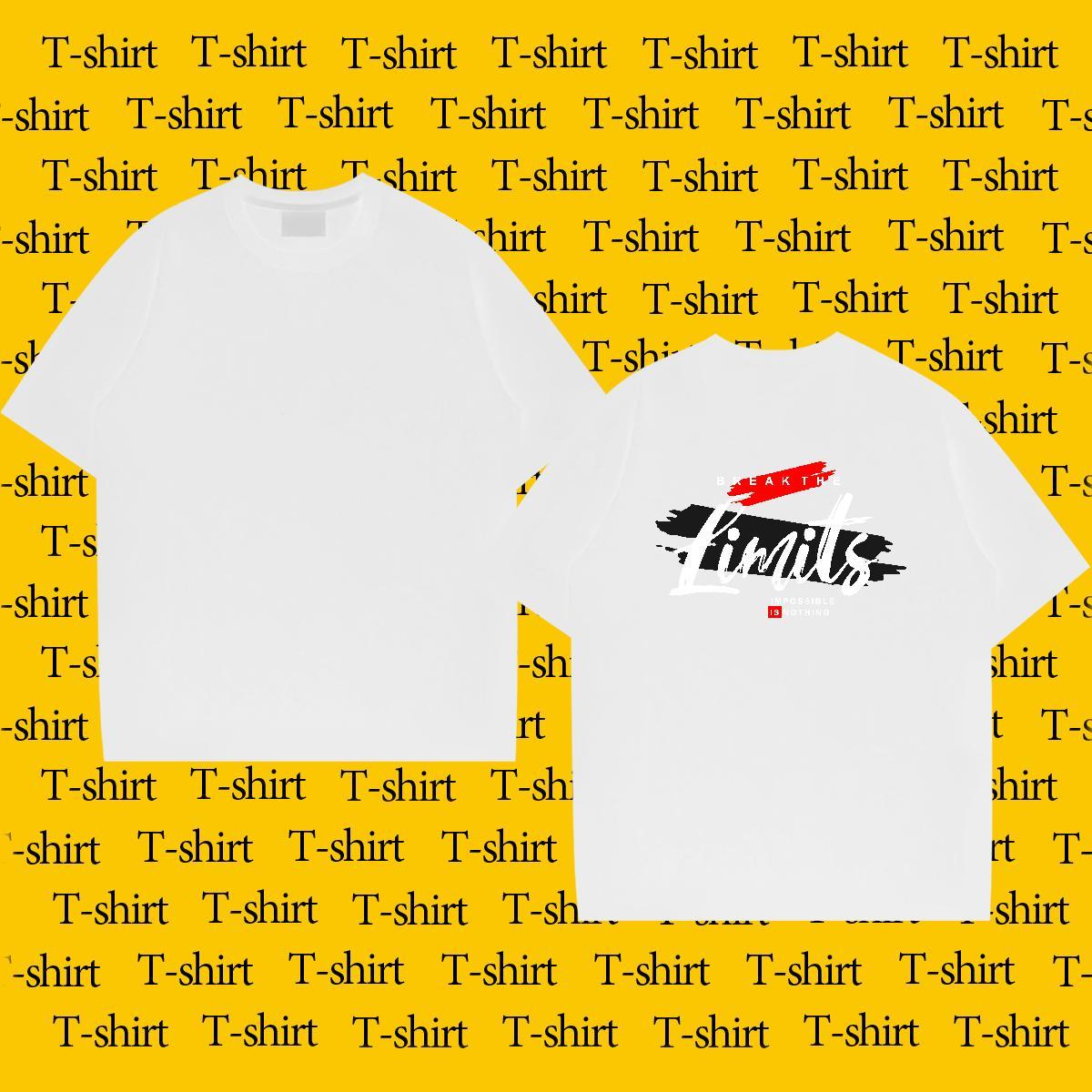 Free Shipping Men T Shirts 100% Cotton 230g letter Street wear Hip Hop Custom Big Size Crew Neck Breathable Couples T Shirts Wholesale Tops Shirt