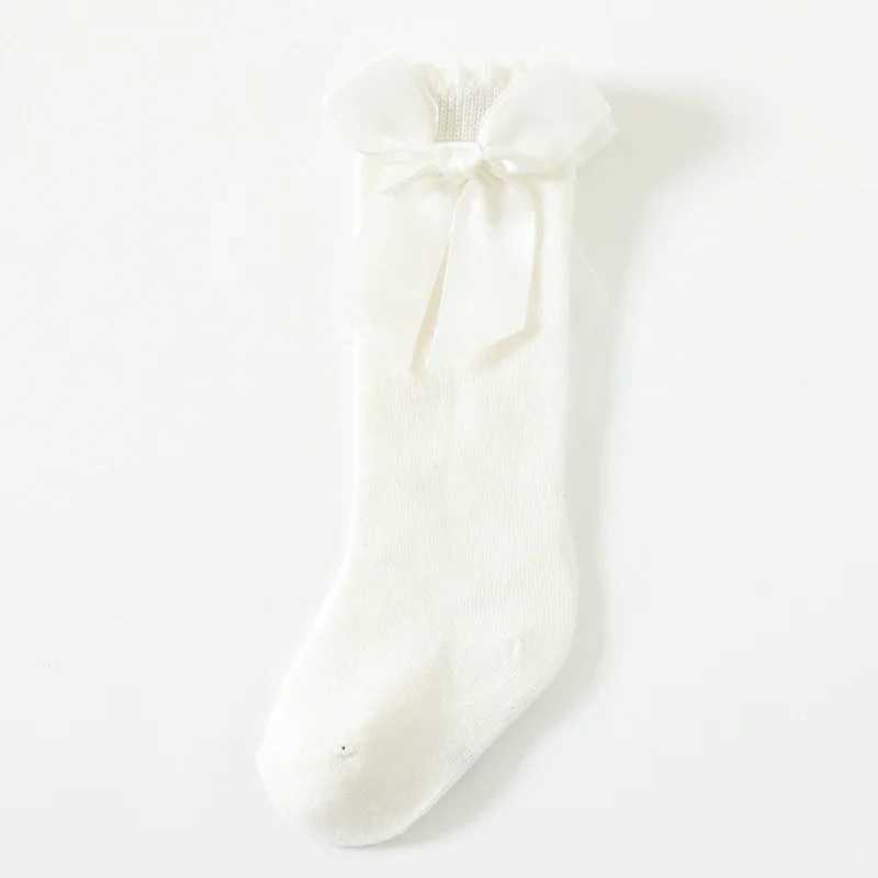 Spring Summer Autumn Baby Toddlers Socks Children Girls Knee High Long Sock Cotton Big Bow Spanish Style Kids Floor Socks CL240825