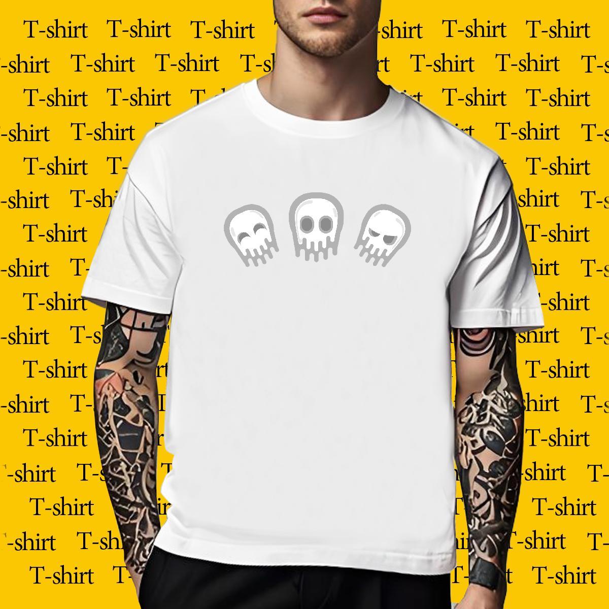 Cool Design T Shirts Men 230g 100% Cotton skull Street Black White Breathable Crew Neck Tshirts Stylist Tops Shirt