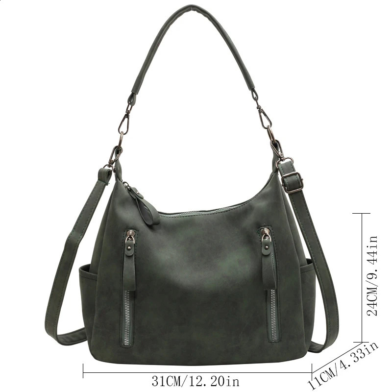 Suede Leather Female Side Bags Retro Shoulder Bag for Women Handbag Casual Ladies Hand Large Capacity Tote Sac 240823