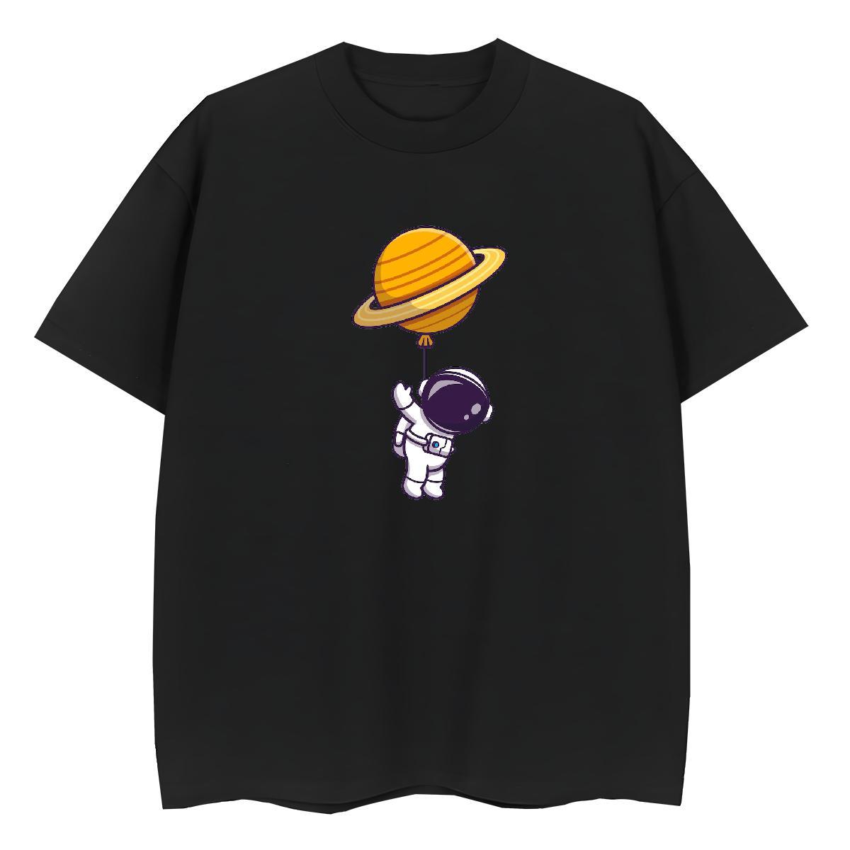 Wholesale Lady T shirt 230g Cotton universe Outdoor Womens T Shirts Breathable Crew Neck Black Oversized Tshirts