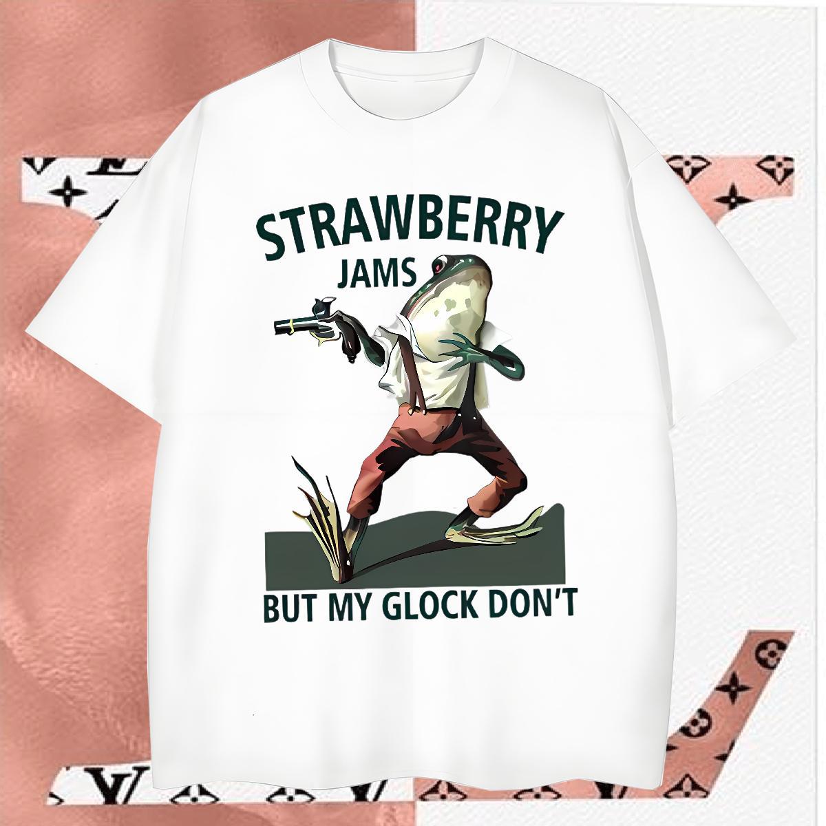 New Arrival Men Clothes T-Shirt Frog Daily Wear 230g Pure Cotton Tops Shirt Crew Neck Classic T shirt Custom Print Plus Size