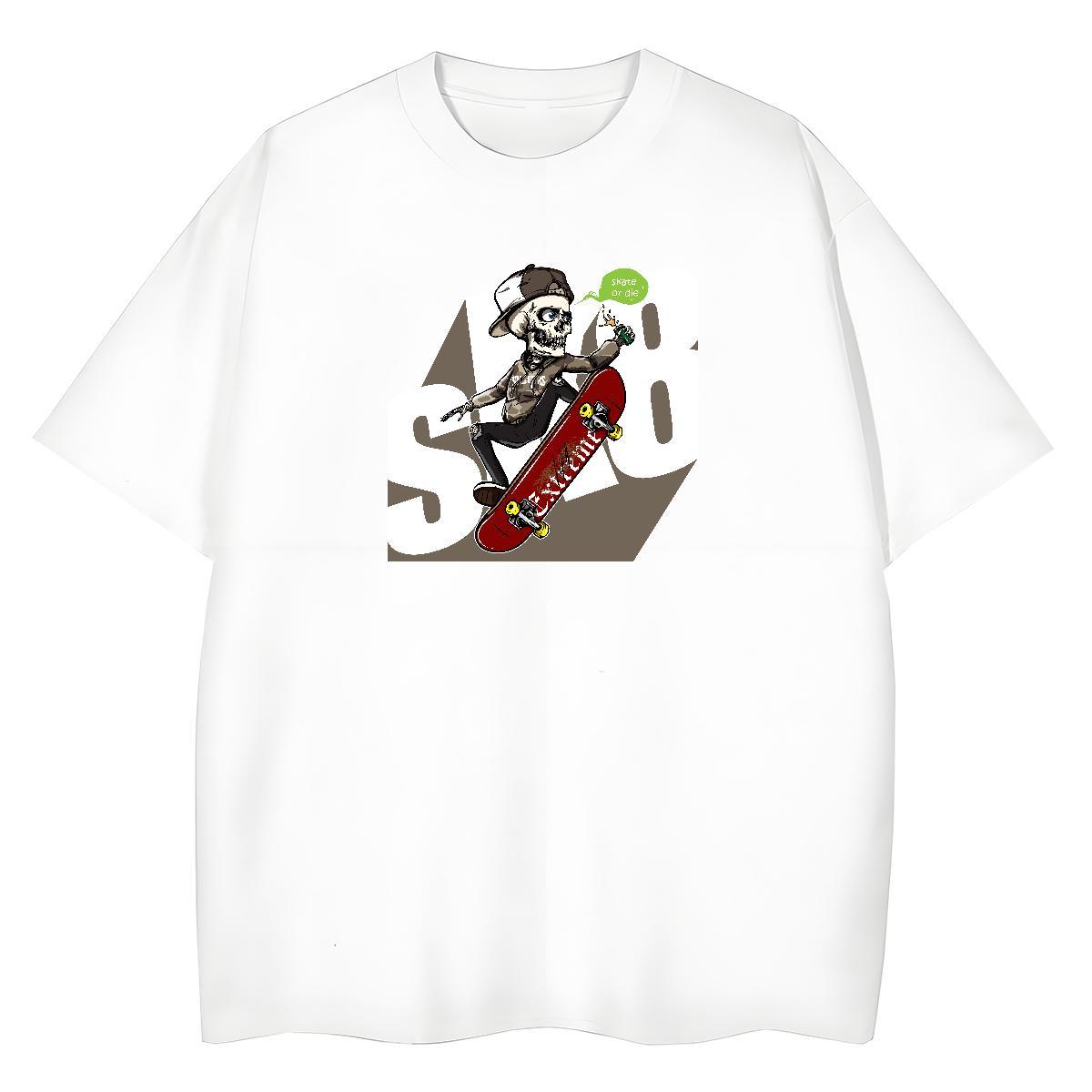 Free Shipping T shirt 100% Cotton 230g skateboarding Hip Hop Street Anime Breathable Crew Neck Couples T Shirts DIY Customized Tee Shirt