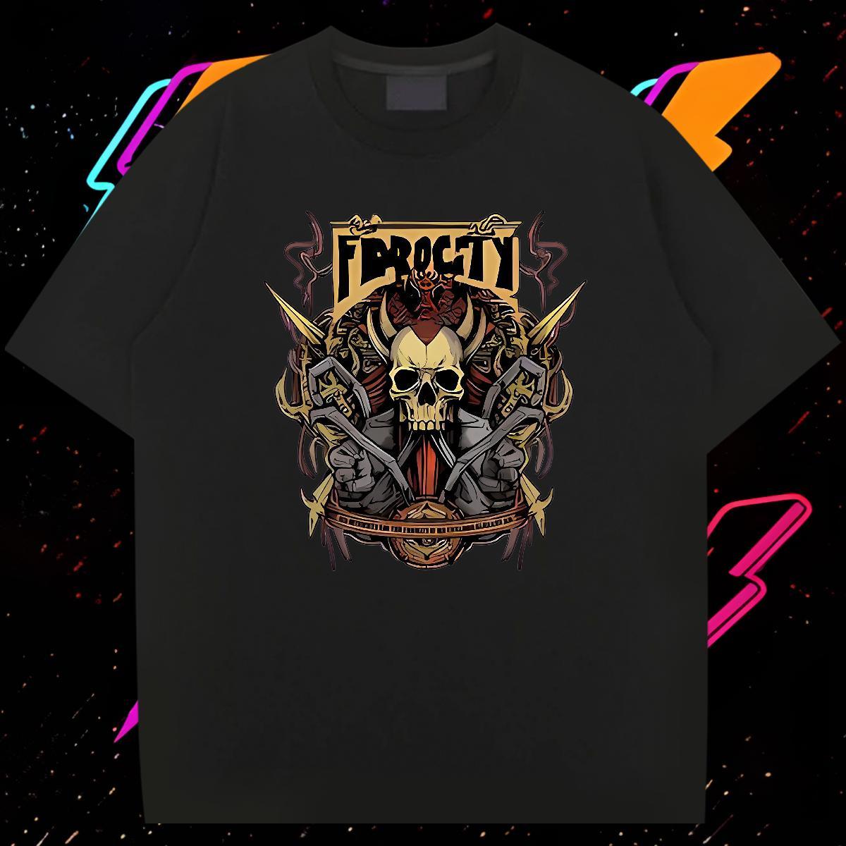 Wholesale Mens T Shirts 230g 100% Cotton skull Casual Daily Wear Oversized 4XL Breathable Soft Couples T Shirts Factory Direct Tops