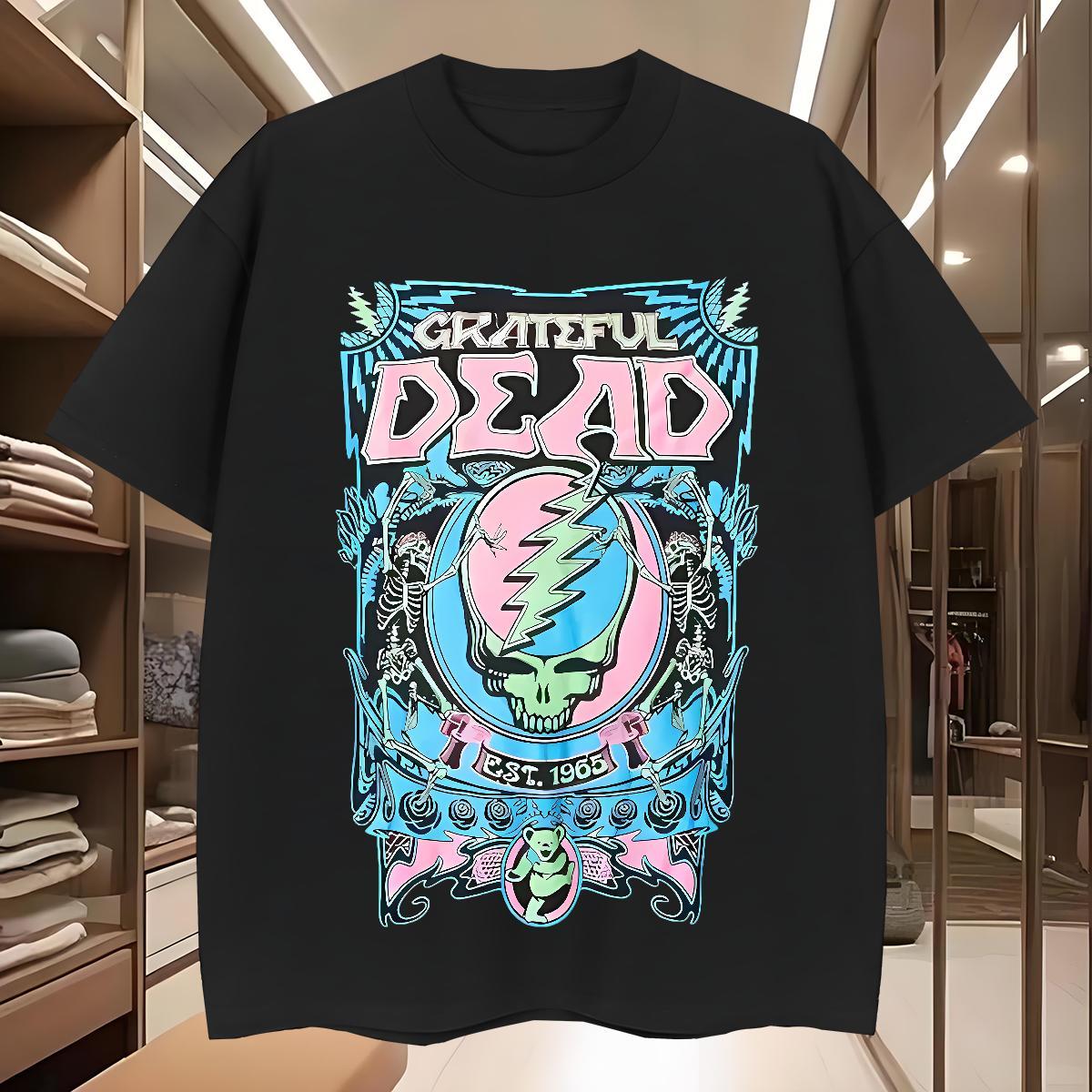 Cool Design Man T Shirts 230g 100% Cotton skull Hip Hop Street Black Oversized Breathable Crew Neck Couples T Shirts Custom Tees