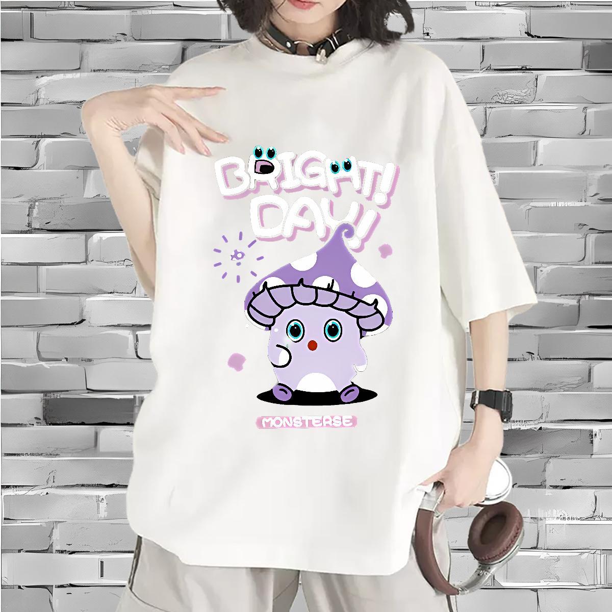 Loose Unisex Tshirts 230g Cotton painting Spring Summer Woman T Shirts Crew Neck Breathable Custom Print Plus Size Tops Shirt