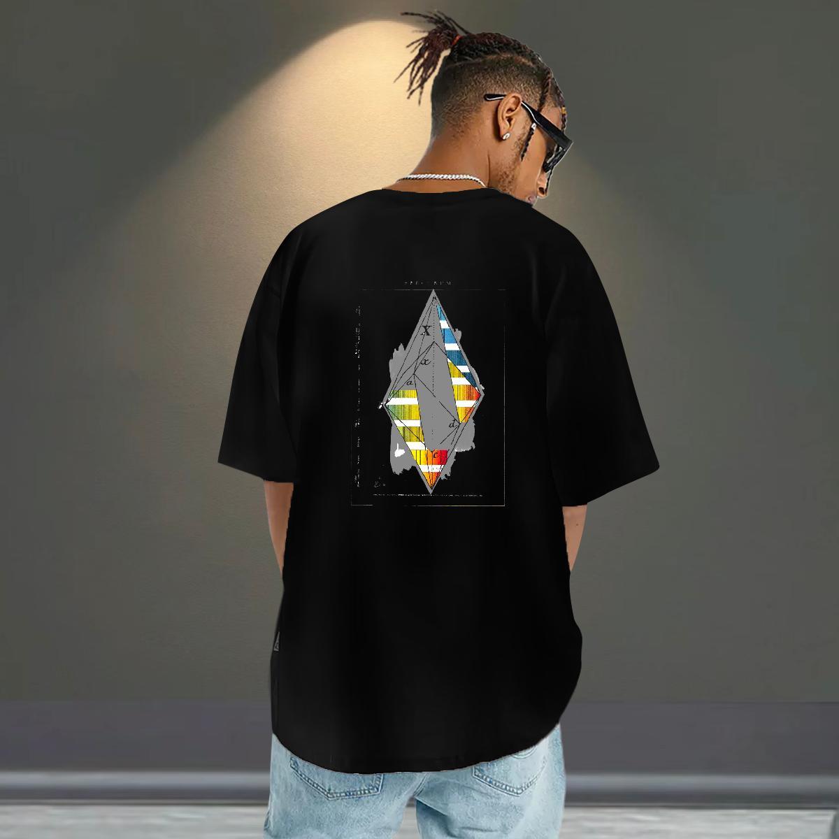 Comfortable T Shirts Men 230g Cotton math Hip Hop Street Floral Print O-Neck Short Sleeve Men Tees New Designer Top Tees
