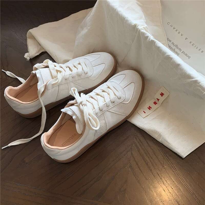 Cowhide Version Retro German Training Shoes Women Spring And Summer New All-Matching Sier Flat Sports Leisure Forrest Gump S