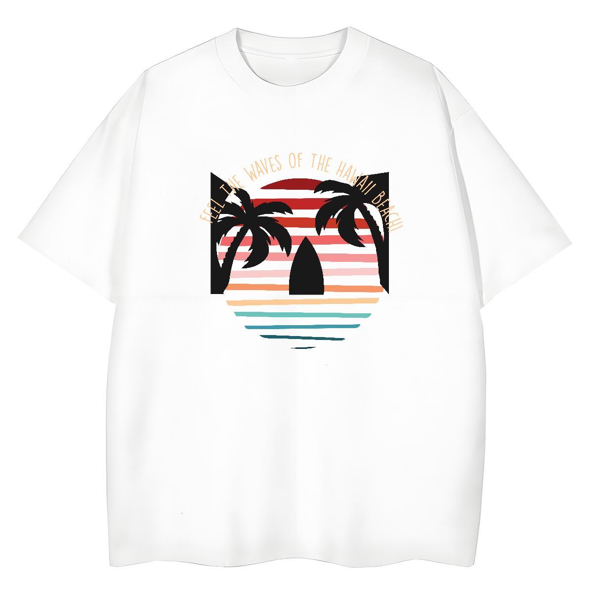 Female Tshirt for Man Woman 100% Cotton 230g sea High Street Hip Hop T Shirt For Woman Comfortable Anime Oversized Top Tees