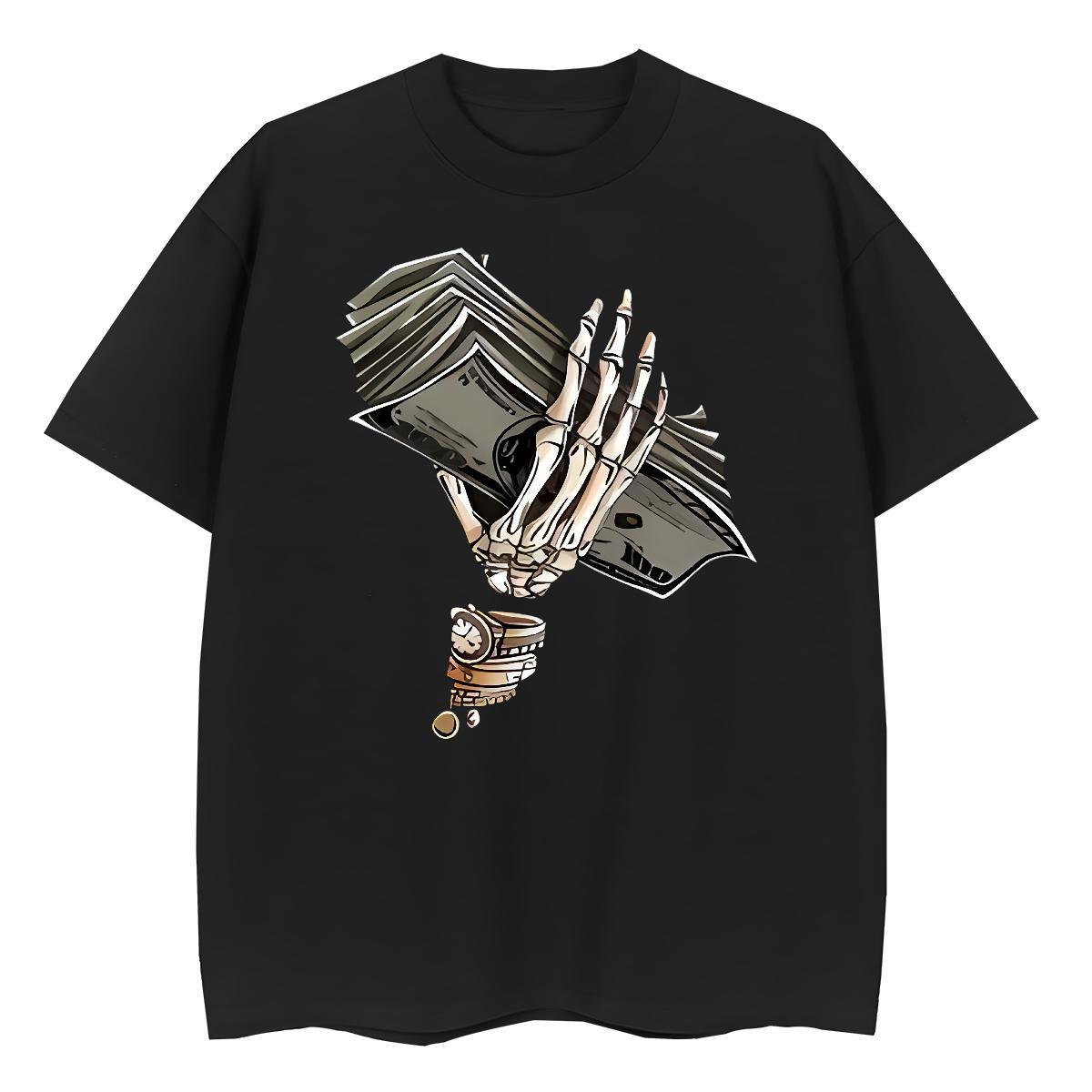 Classic Men T Shirts 230g Cotton cash Daily Wear Custom Cartoon Breathable Crew Neck Men Tops Tees DIY Customized Tee Shirt