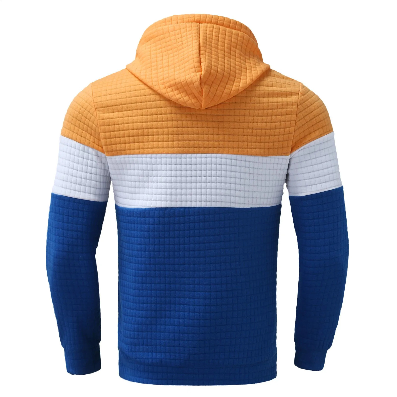 MenS Clothing MenS Autumn And Winter Color Matching Plaid Colorful Hooded Slim Sweater Hoodie Y2k Sweatshirts For Men Moletom 240823