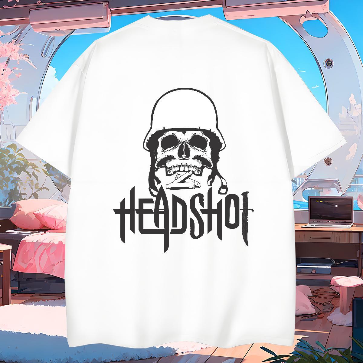 Unisex T Shirt For Man 230g 100% Cotton skull Street Casual Oversized 3XL 4XL Breathable Crew Neck Mens Tshirts Fashion Polos