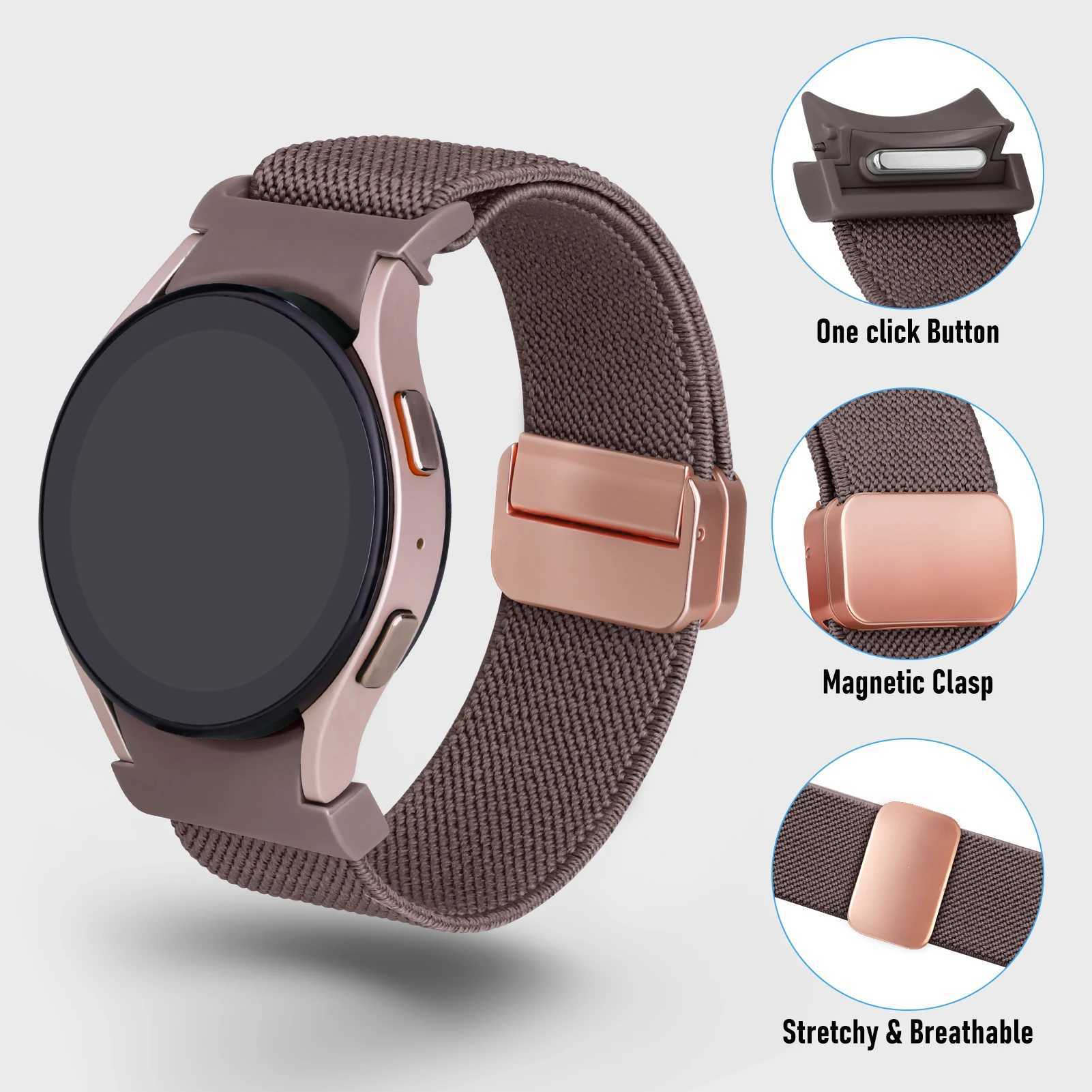 Samsung Galaxy Watch 6 5 4 classic/5 pro 47mm 43mm 44mm 40mm seamless nylon bracelet Galaxy Watch 6 watch4 strap W240824