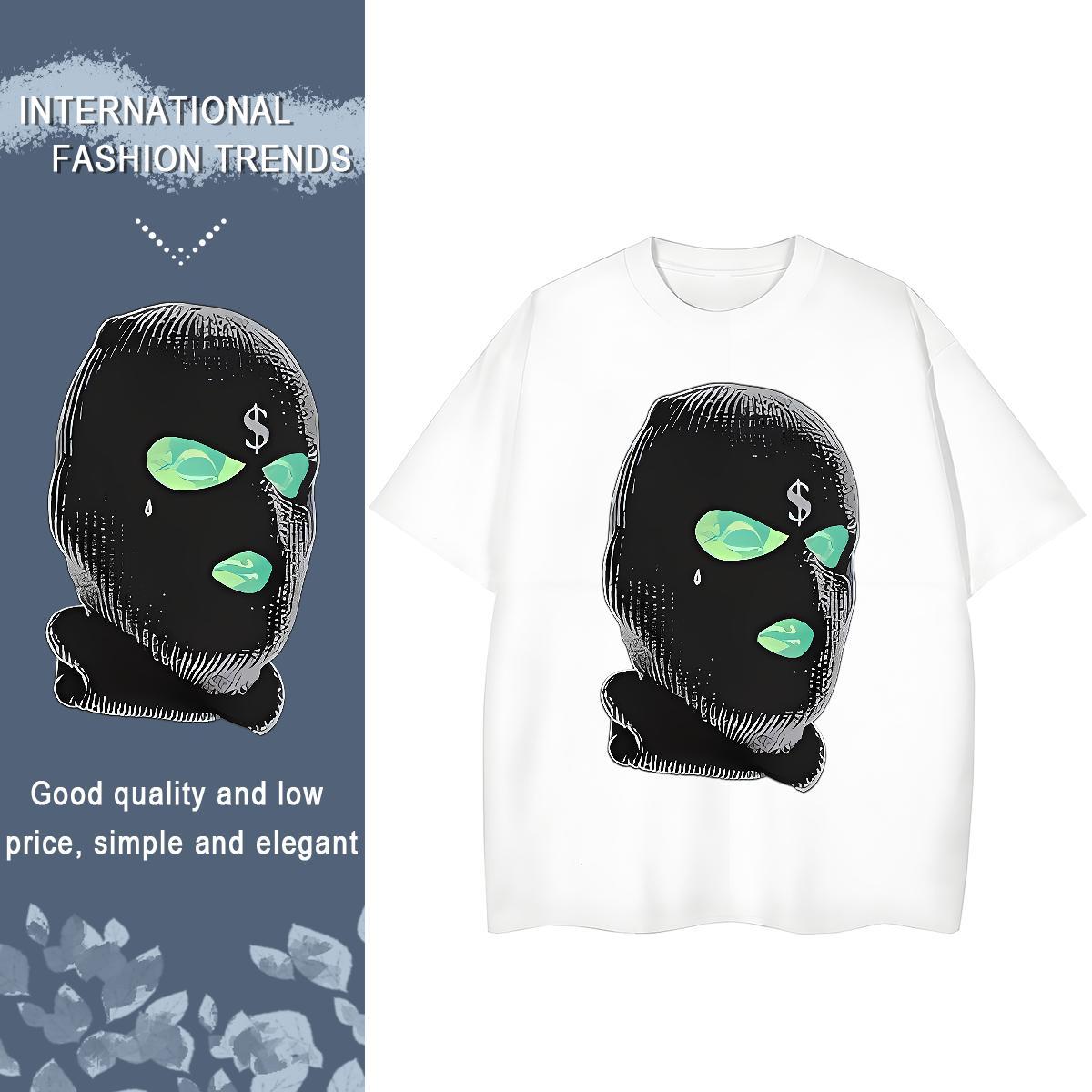 Brand T Shirts Men 230g 100% Cotton portrait Street Casual Asian Size Short Sleeve Soft Tshirt for Man Woman Wholesale Tee Shirt