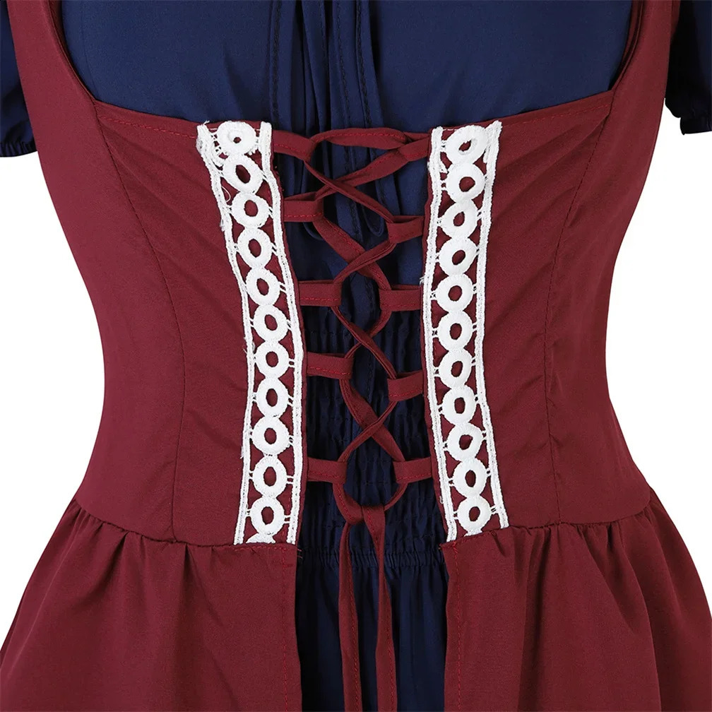 Retro womens clothing Irish medieval dresses Victorian Halloween roleplaying costumes makeup party w240824