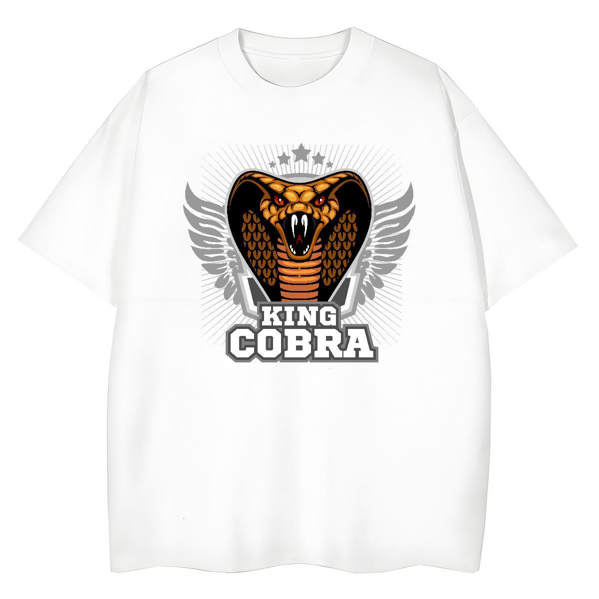 Free Shipping Couples T Shirts cobra Street 230g Cotton Tops Breathable Short Sleeve Comfortable Man T Shirts Custom Printing
