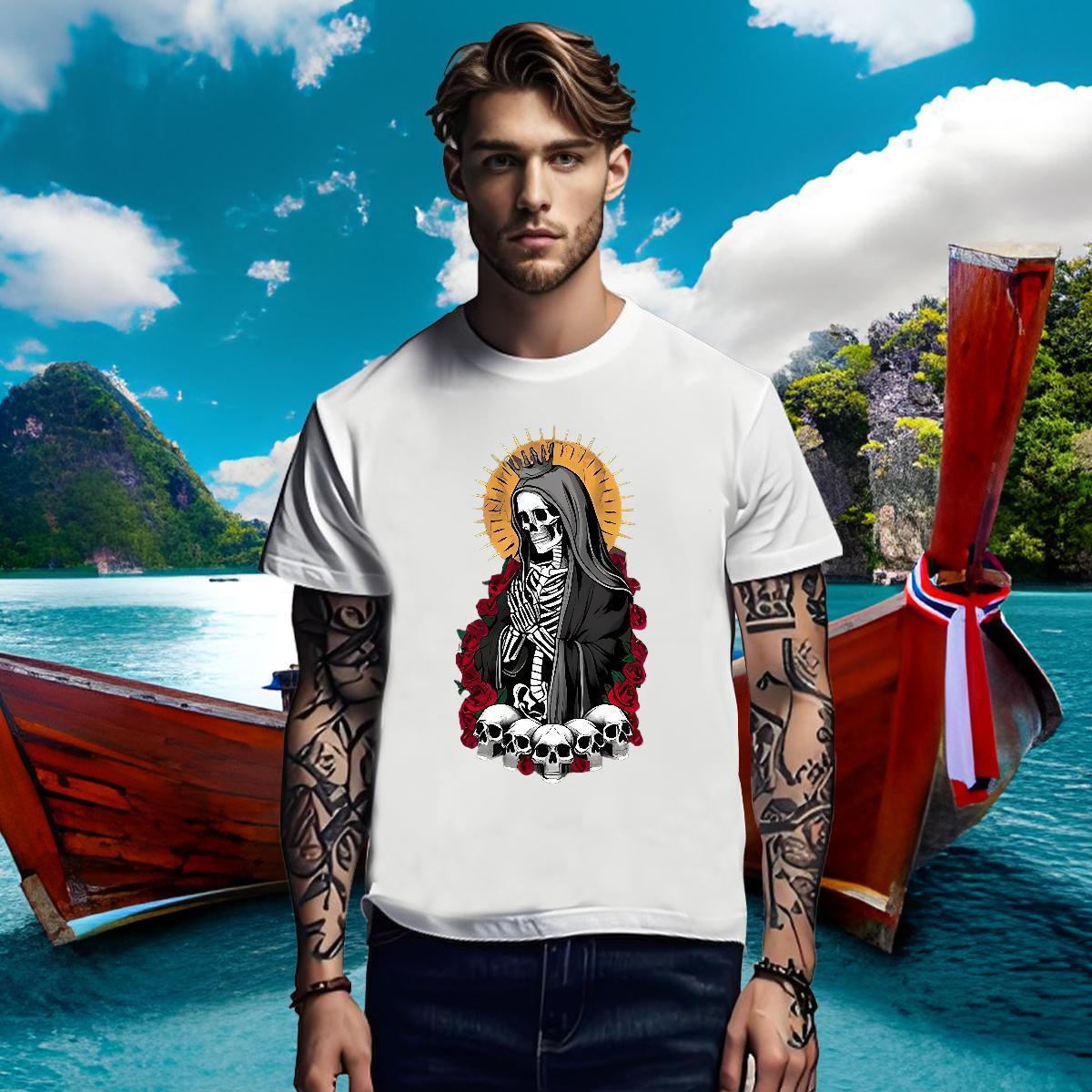 Soft T shirt 100% Cotton 230g rose Summer Casual DIY Crew Neck Mens Tshirts Free Shipping Wear