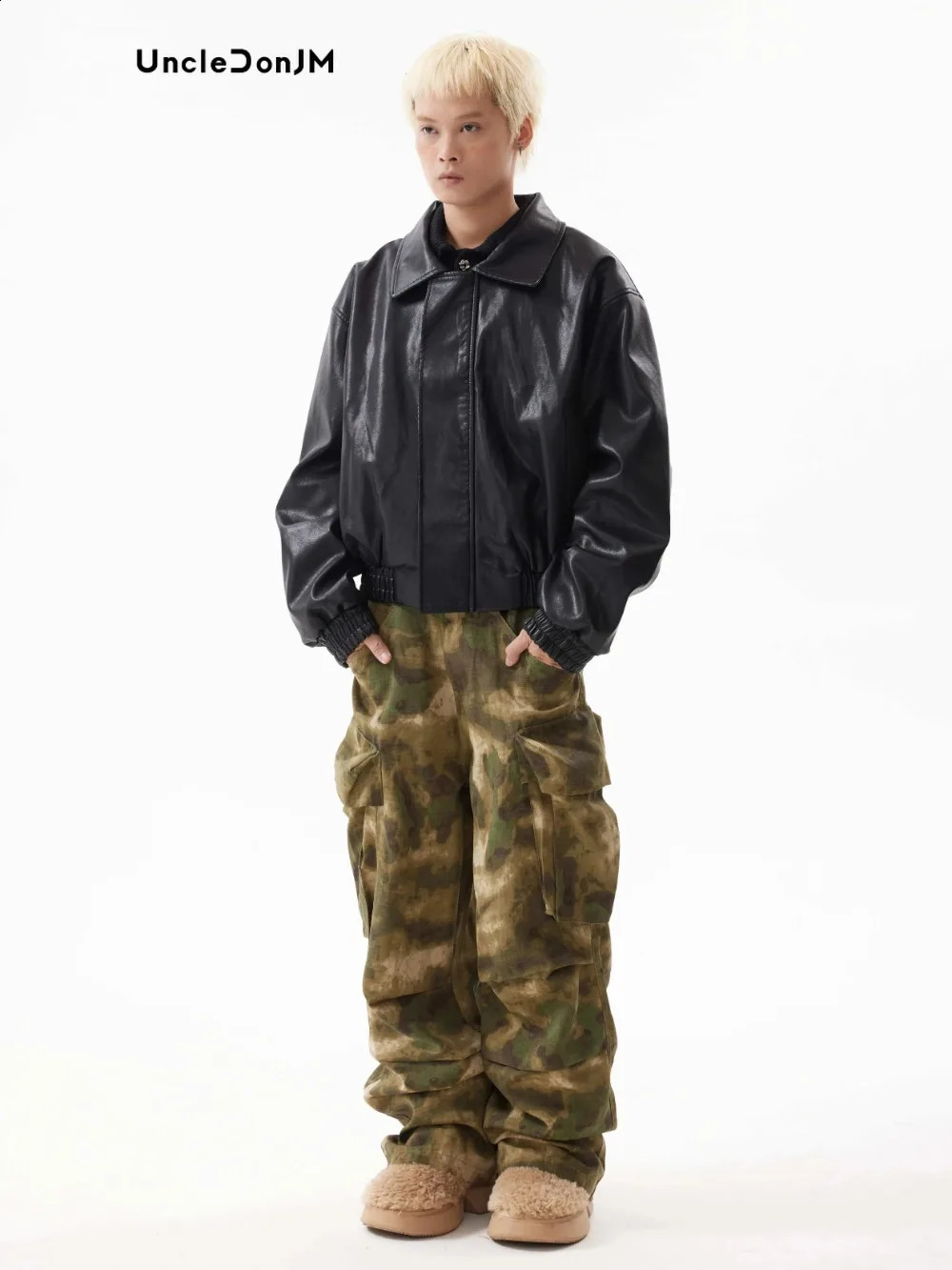UncledonJM Cavalry Camouflage Cargo Pants Overalls Casual Multi Pocket Artillery Troop Hip Hop 240823