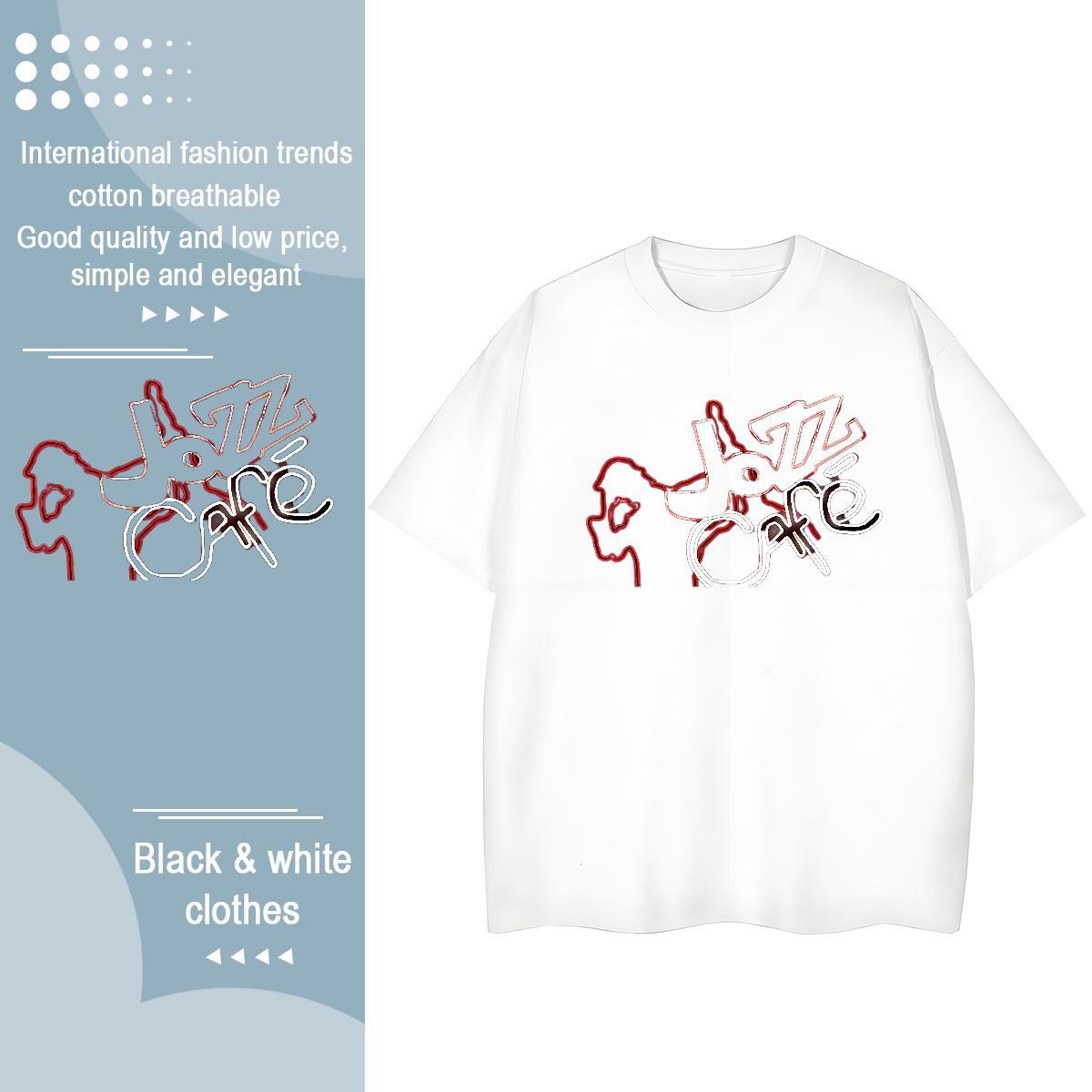 Soft T Shirts Men 230g Cotton letter Street wear Hip Hop DIY Breathable Short Sleeve Men Clothes T-Shirt Fashion Casual Wear