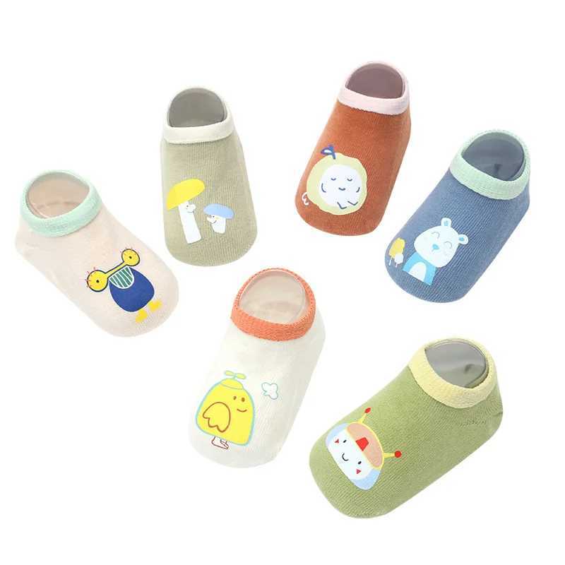 Lawadka 3Pairs/lot 0-5T Childrens Socks For Boys Girls Cotton Casual Print Spring Kids Boy Girl Non Slip Toddler Floor Socks CL240824