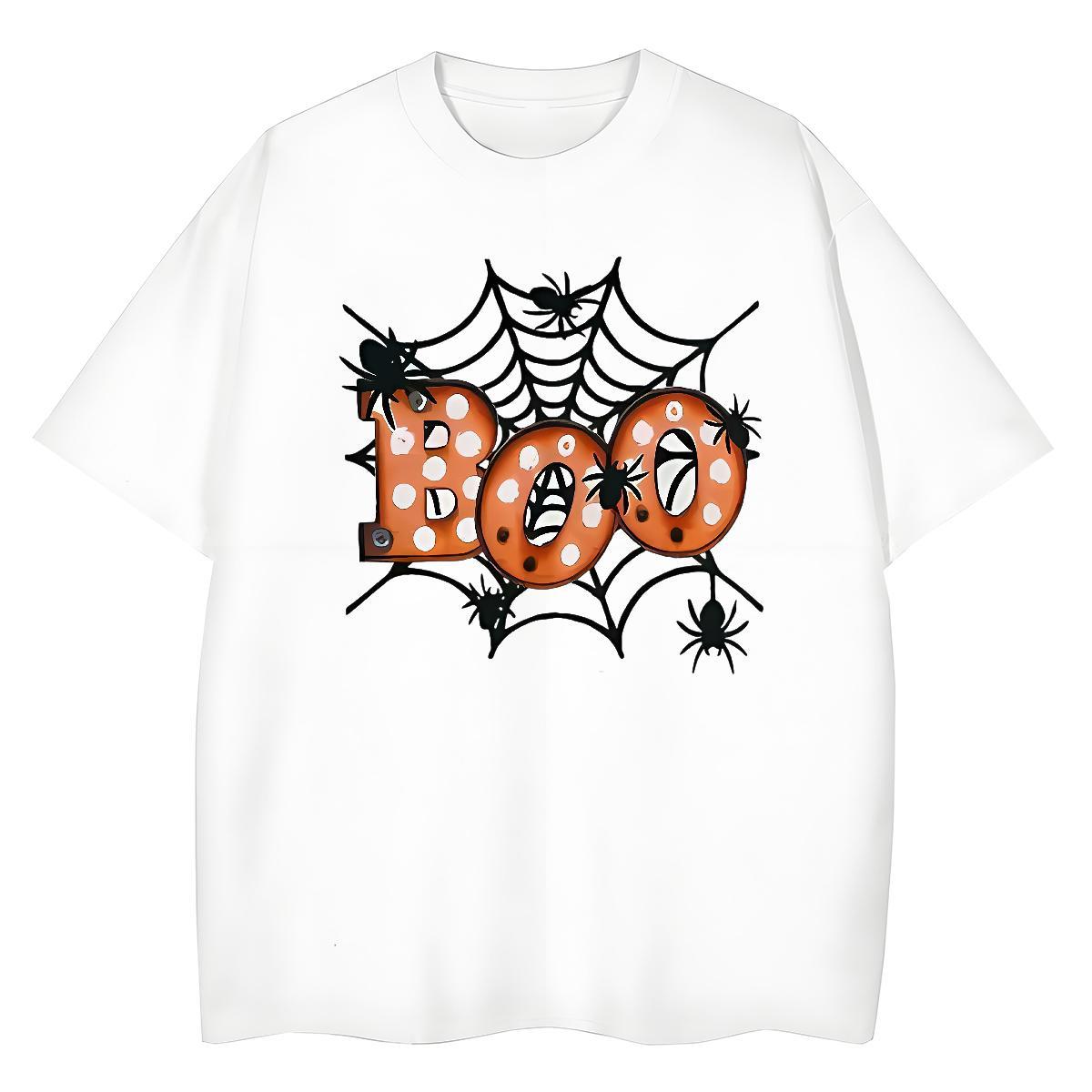 New Arrival Men Tees spider Casual Daily Wear 230g Cotton Top Tees Breathable Short Sleeve Unisex T shirt Skull