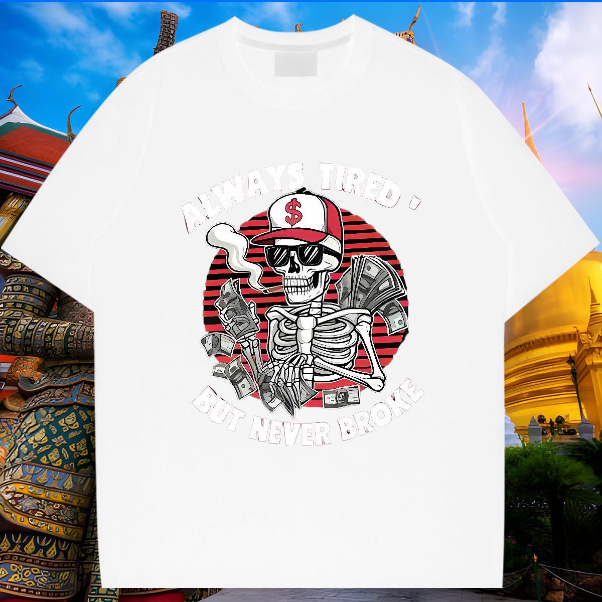 Designer T-Shirts for Men 100% Cotton 230g skull Street Custom Anime Breathable Men Tops Tees New Designer Clothes