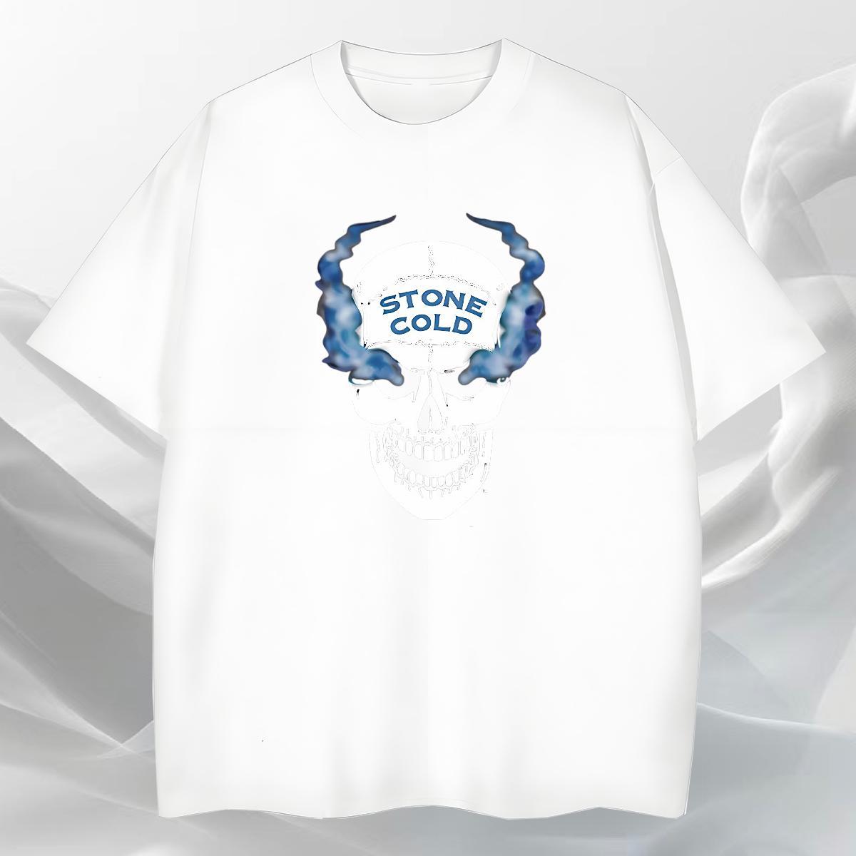 Loose Man T Shirts 100% Cotton 230g skull Daily Outfit Plus Size Custom Breathable Crew Neck Tshirts Designer Fashion Tees