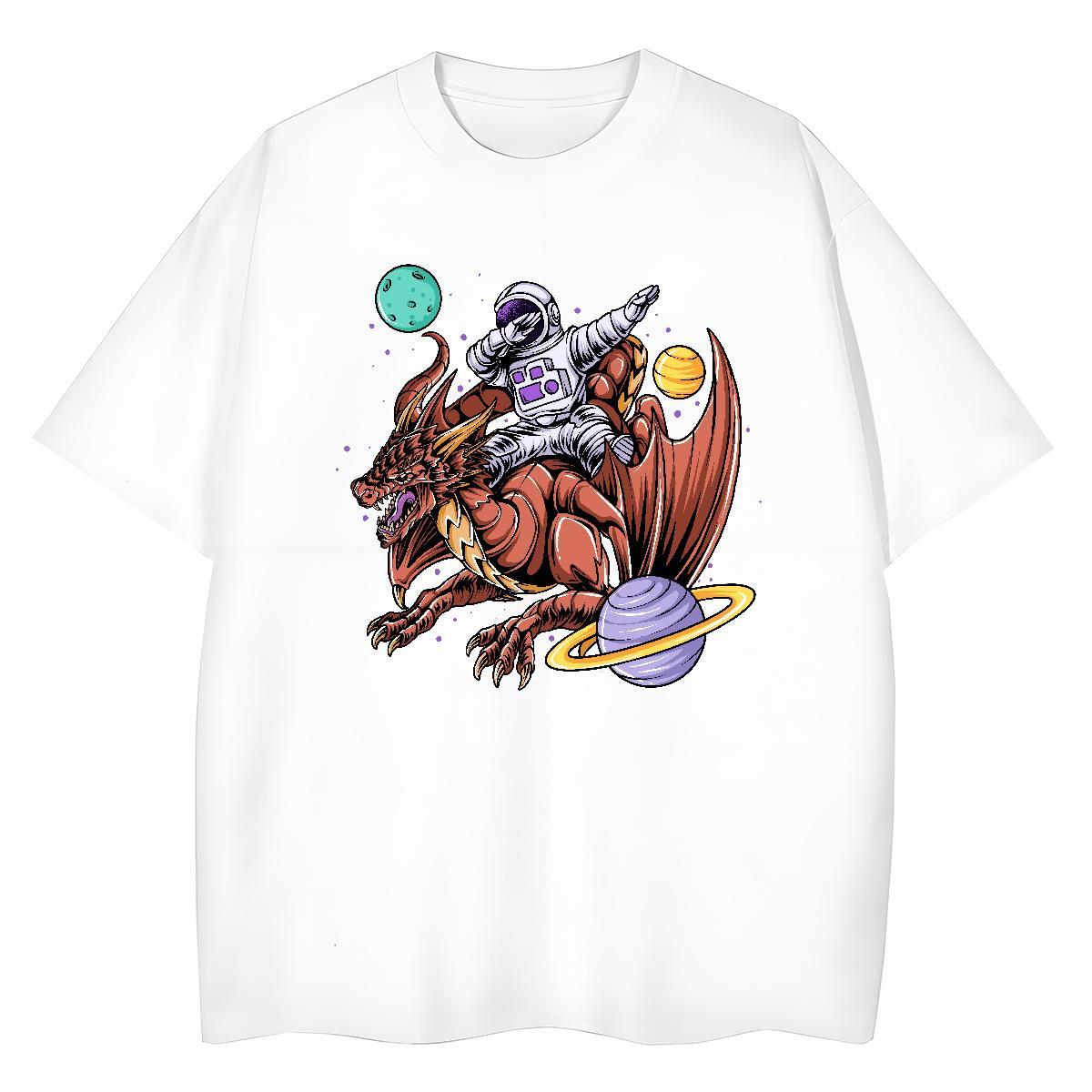 Designer Unisex Tshirts 230g 100% Cotton cosmonaut Summer Casual T-Shirts for Women Short sleeve Soft Graphic Tees Shirts