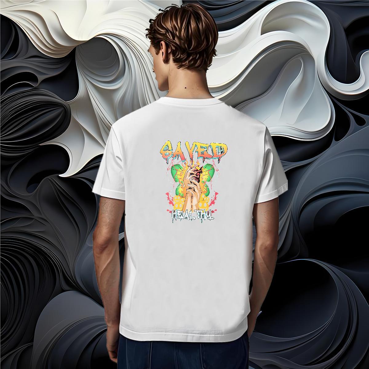 Unisex T-Shirts for Men 230g Pure Cotton skull Street Casual Oversized 4XL Crew Neck Tshirts Designer Fashion Tops Shirt