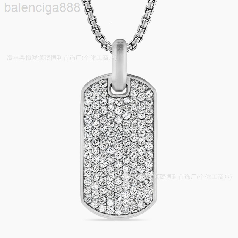Necklace Classic Chain Design Davids Yermans Yurmens Necklace Popular Full Diamond Tag Pendant