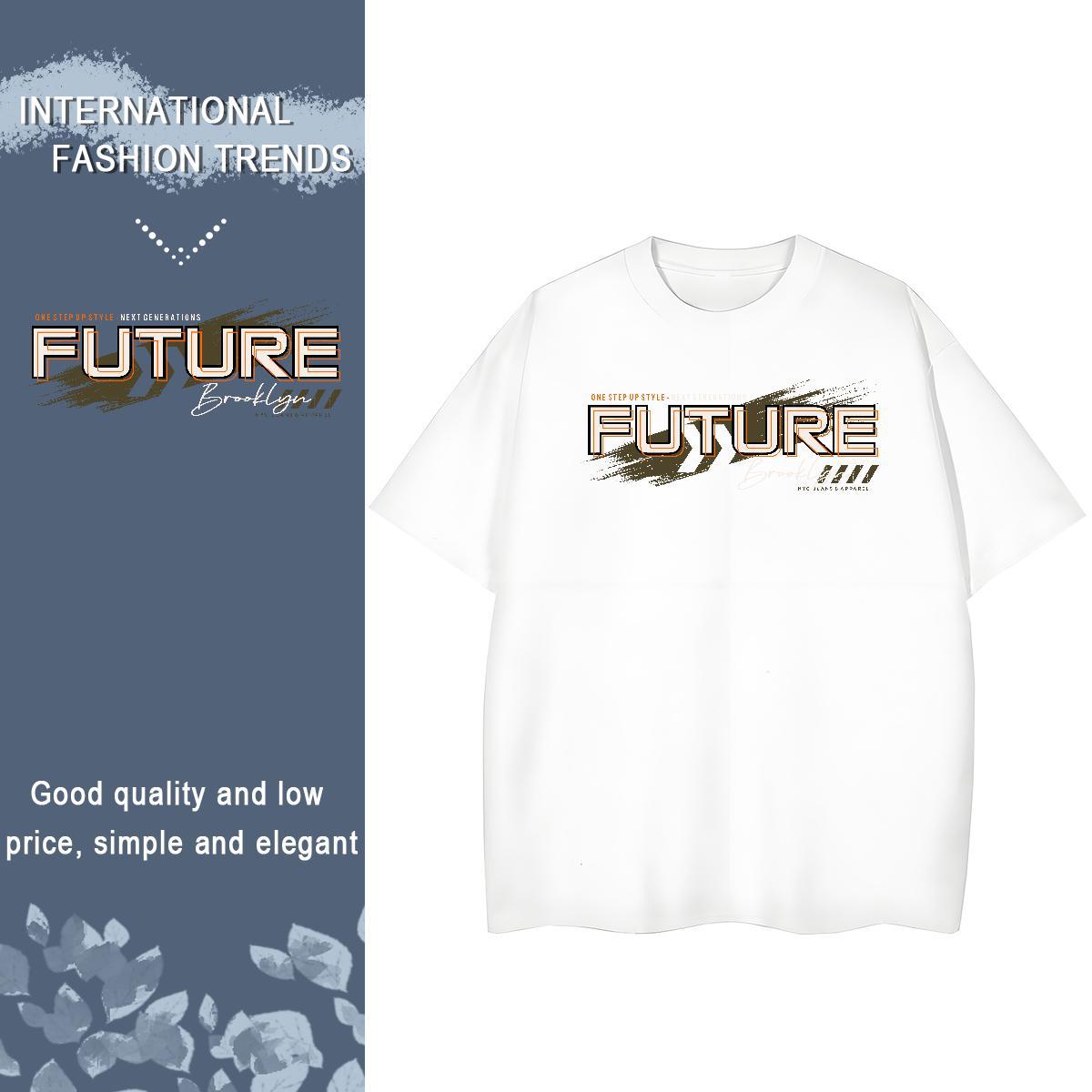 Lady Tshirt for Man Woman 230g Pure Cotton letter Hip Hop T shirt Breathable Soft Skull Wear