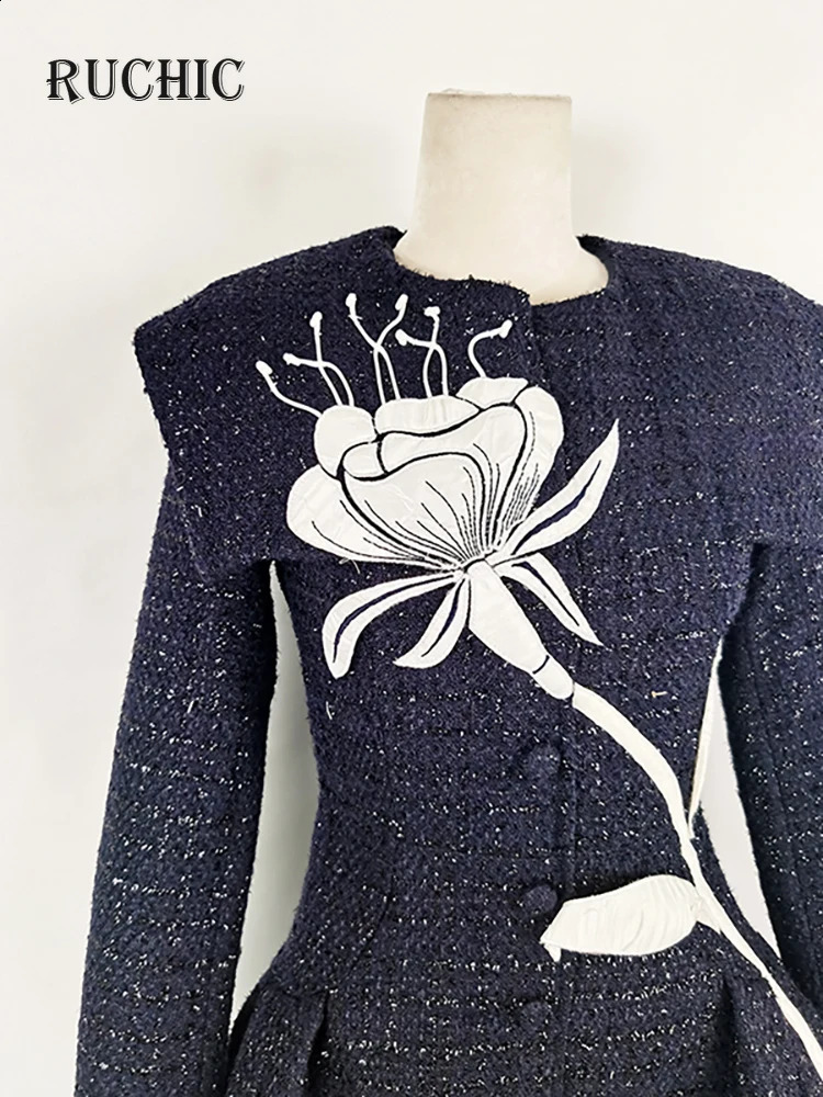 Womens Fashion Dress O-neck Long Sleeve Contrast Color Print Tweed Waist Elegant Female Autumn Dress Fashion 240824