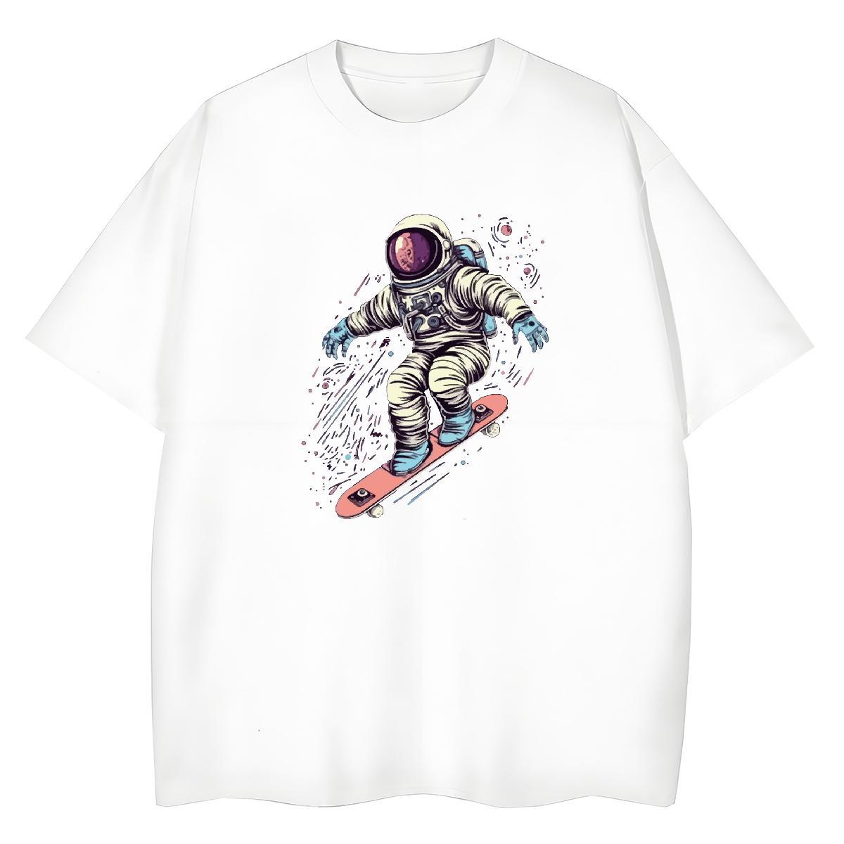 Unisex Woman Tshirt 230g Cotton universe Street Casual T-Shirts for Women Breathable Short Sleeve Custom Printed Tee Shirt