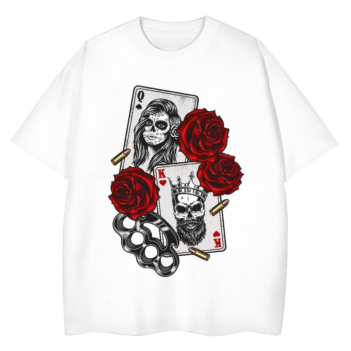Classic T Shirts Men 230g Pure Cotton skull Outdoor Graphic Breathable Soft Men Tops Tees 2024 Designer Tees Shirts