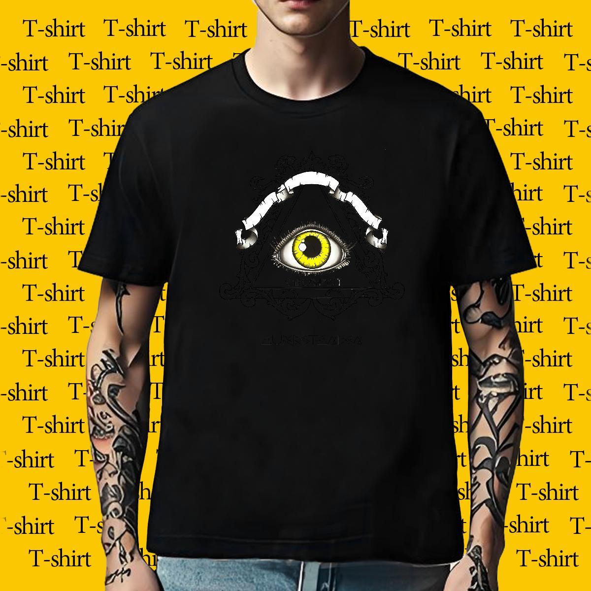 TOP Quality Mens T Shirts 230g Pure Cotton eye of the devil Spring Summer Black White Round Neck Short Sleeve Tshirt for Man Woman 2024 Summer Tee Shi