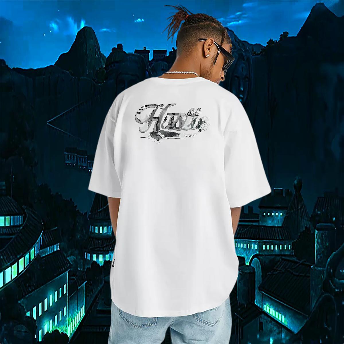 Loose Fit T Shirt For Man 100% Cotton 230g letter Beach Anime Print Breathable Crew Neck Men Tees Custom Clothings
