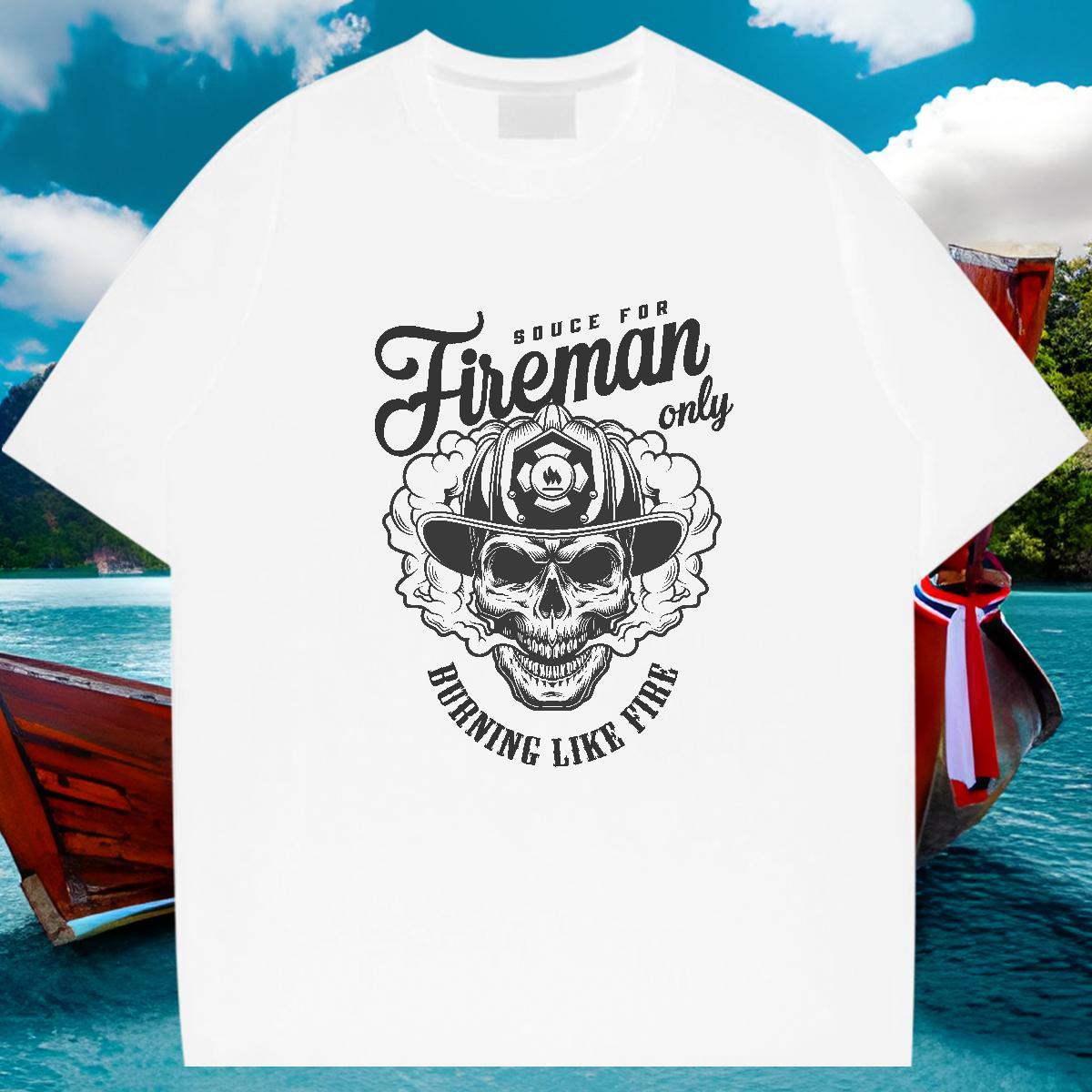 Designer Mens T Shirts 100% Cotton 230g skull Sports Casual Asian Size Crew Neck Breathable Tshirts 2024 Designer Clothes