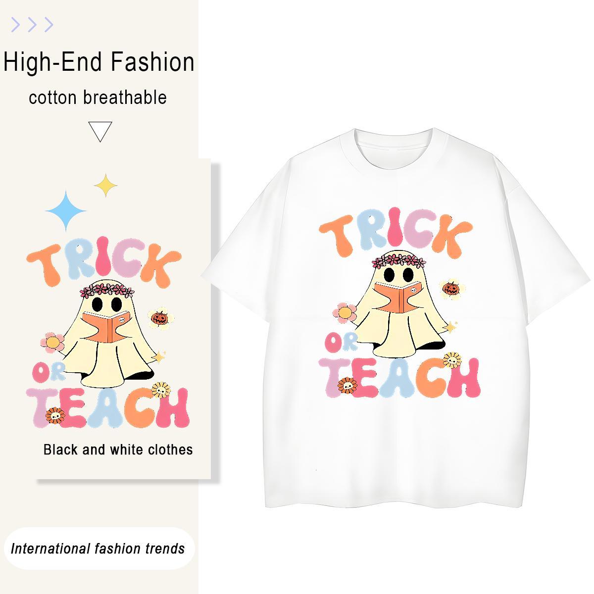 Factory Direct Tshirt for Man Woman halloween Daily Wear 230g 100% Cotton Tshirts Breathable Soft TOP Quality Men T Shirts Custom Anime