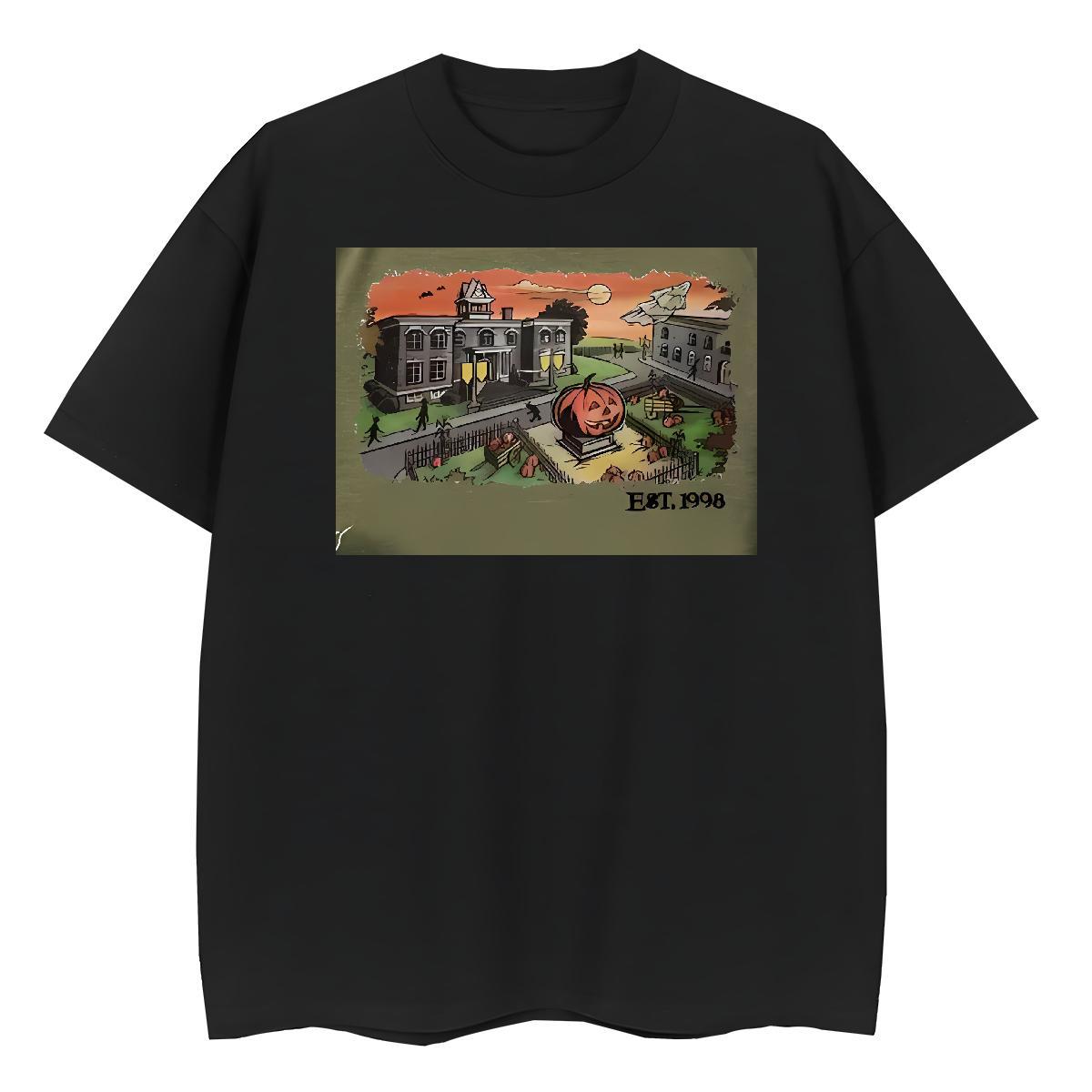 DIY Customized Men Clothes T-Shirt halloween Anime Printing Street 230g Pure Cotton Wear Short Sleeve O-Neck High Quality Mens T Shirts Asian Size
