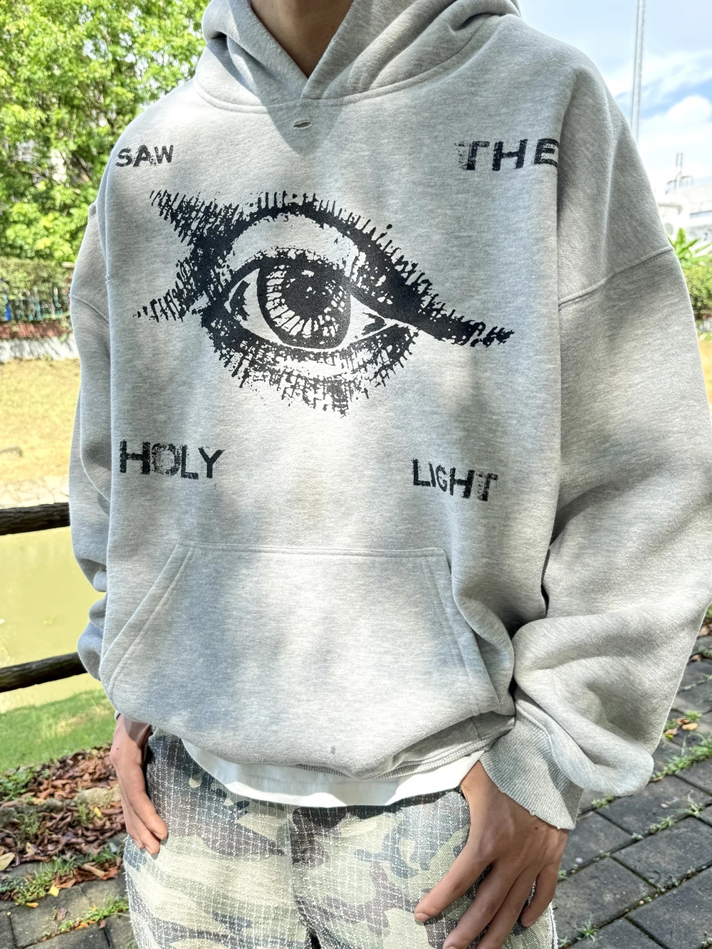 Yao888 Retro Hoodie Mens Top 100% Cotton Wool Simple Graphic Printed Niche Extra Large Floral Sportswear 240823