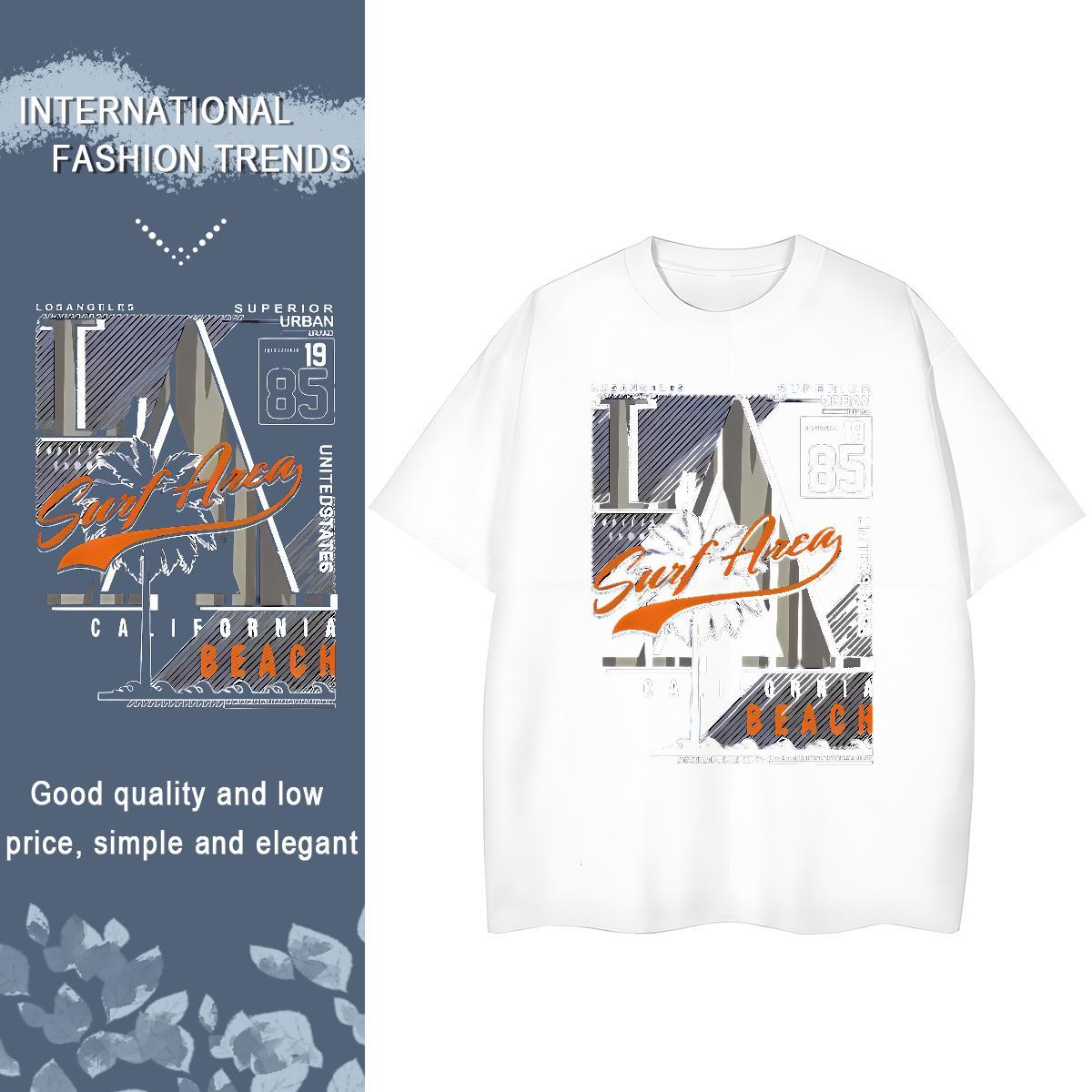 Female Women Tshirts 230g Cotton letter Street Casual T Shirt For Woman O-Neck Short Sleeve Custom Print Plus Size Polos