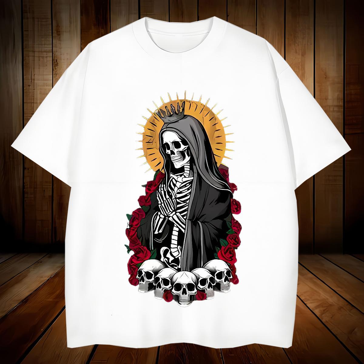 TOP Quality Men T Shirts 230g Pure Cotton crown Home Outdoor DIY Printed Breathable Short Sleeve Couples T Shirts Designer Tops Tees