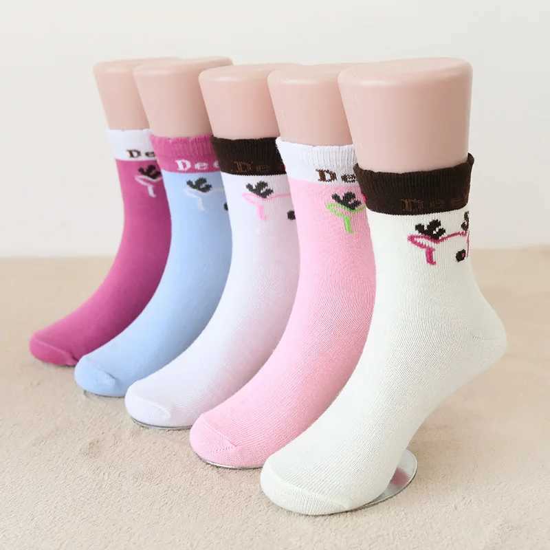 5 Pairs Per Lot Kids Socks Autumn Winter Children Cotton Cartoon Baby Girls Boys Fashion Socks 1 2 3 4 5 6 7 8 9 Years CL240824