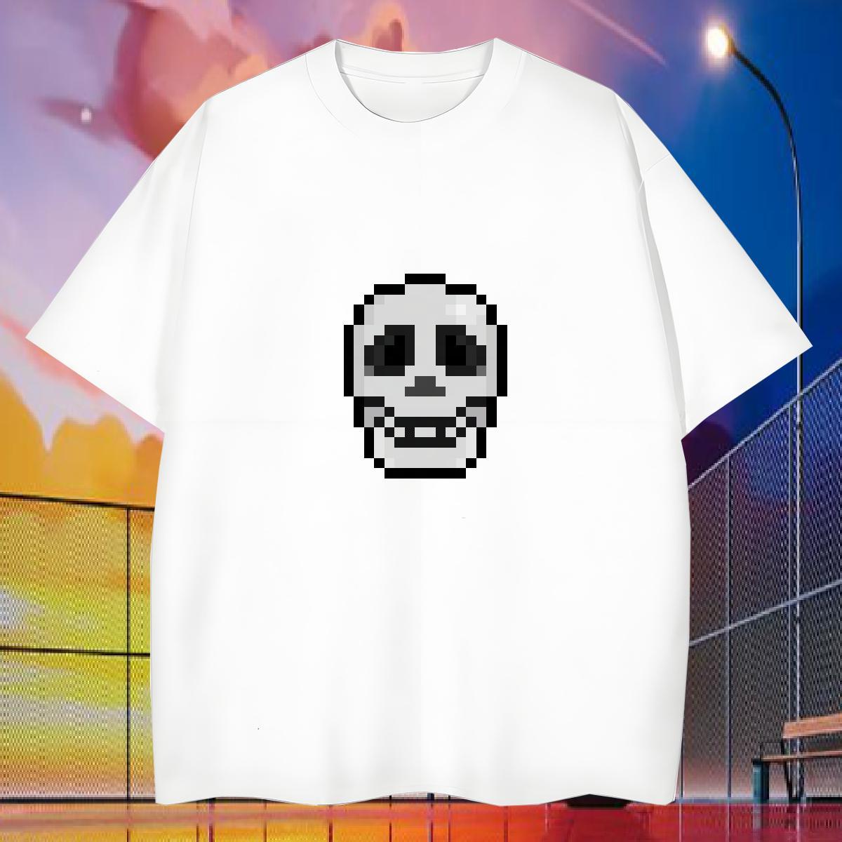Designer Man T Shirts 230g 100% Cotton skull Casual Beach Custom Print Plus Size Breathable Crew Neck Men Tops Tees DIY Polos