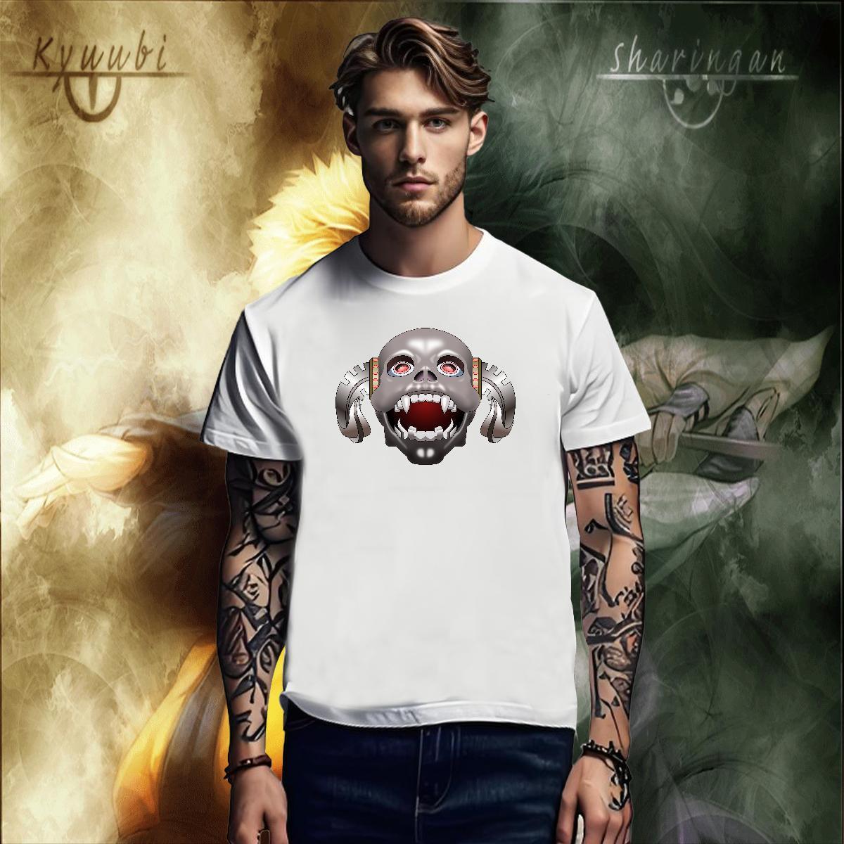 Designer T Shirts Men 100% Cotton 230g skull Street wear Hip Hop Black White O Neck Short Sleeves Men Tops Tees Stylist Tee Shirt