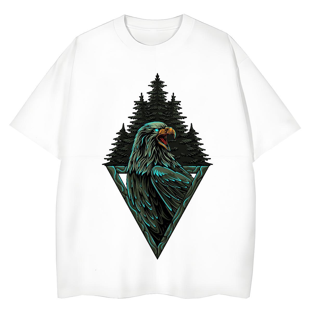 New Designer Mens Tshirts cool Anime Printing Street 230g 100% Cotton Tops Breathable Comfortable T shirt Skull