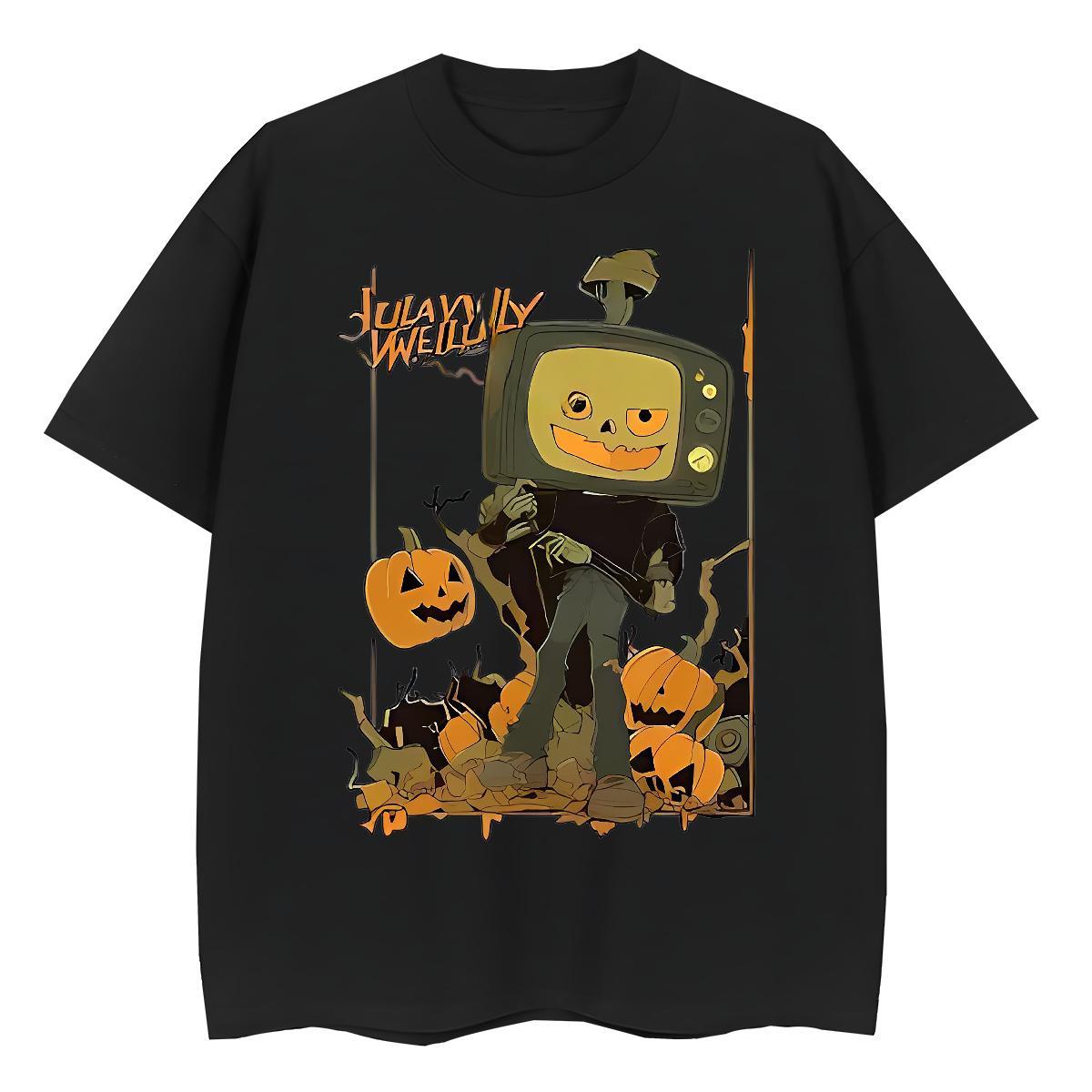 Fashion Designer Men Clothes T-Shirt pumpkin Spring Summer 100% Cotton 230g Tops Short Sleeve Soft Cool Design T-Shirts Oversized 4XL
